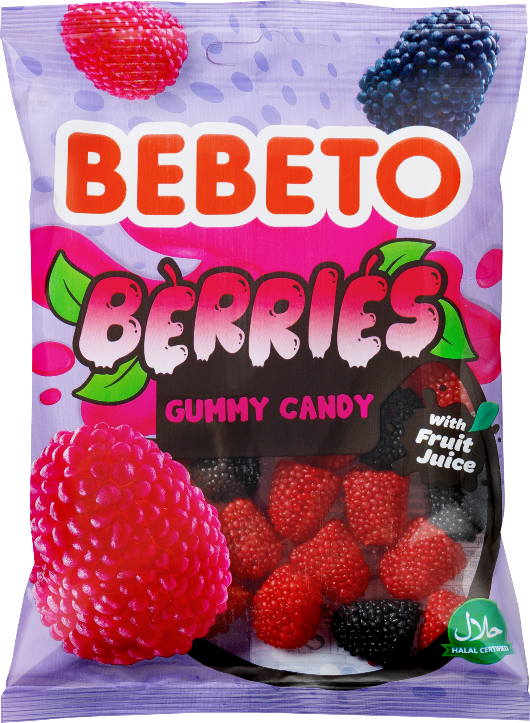 Изображение товара Мармелад жевательный BEBETO BERRIES со вкусом ежевики и малины, 80г Изображение товара Мармелад жевательный BEBETO BERRIES со вкусом ежевики и малины, 80г
