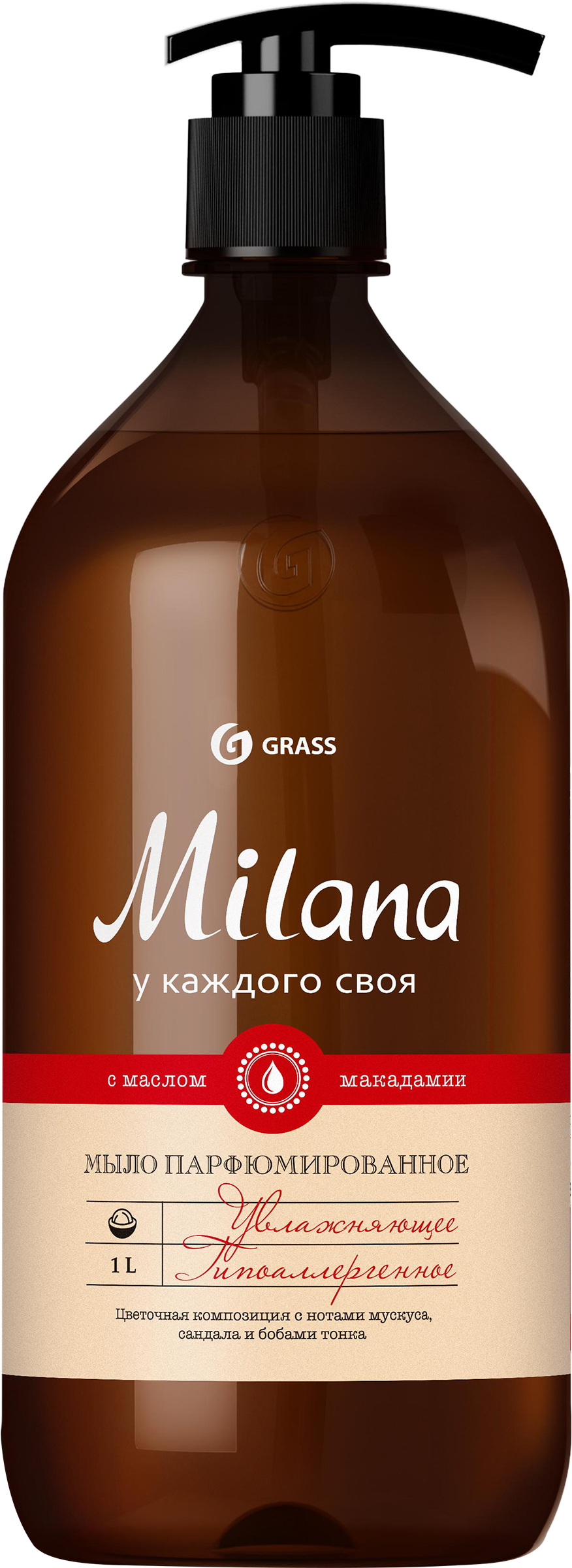 Изображение товара Жидкое мыло GRASS Milana Мускус и сандал, 1000мл Изображение товара Жидкое мыло GRASS Milana Мускус и сандал, 1000мл