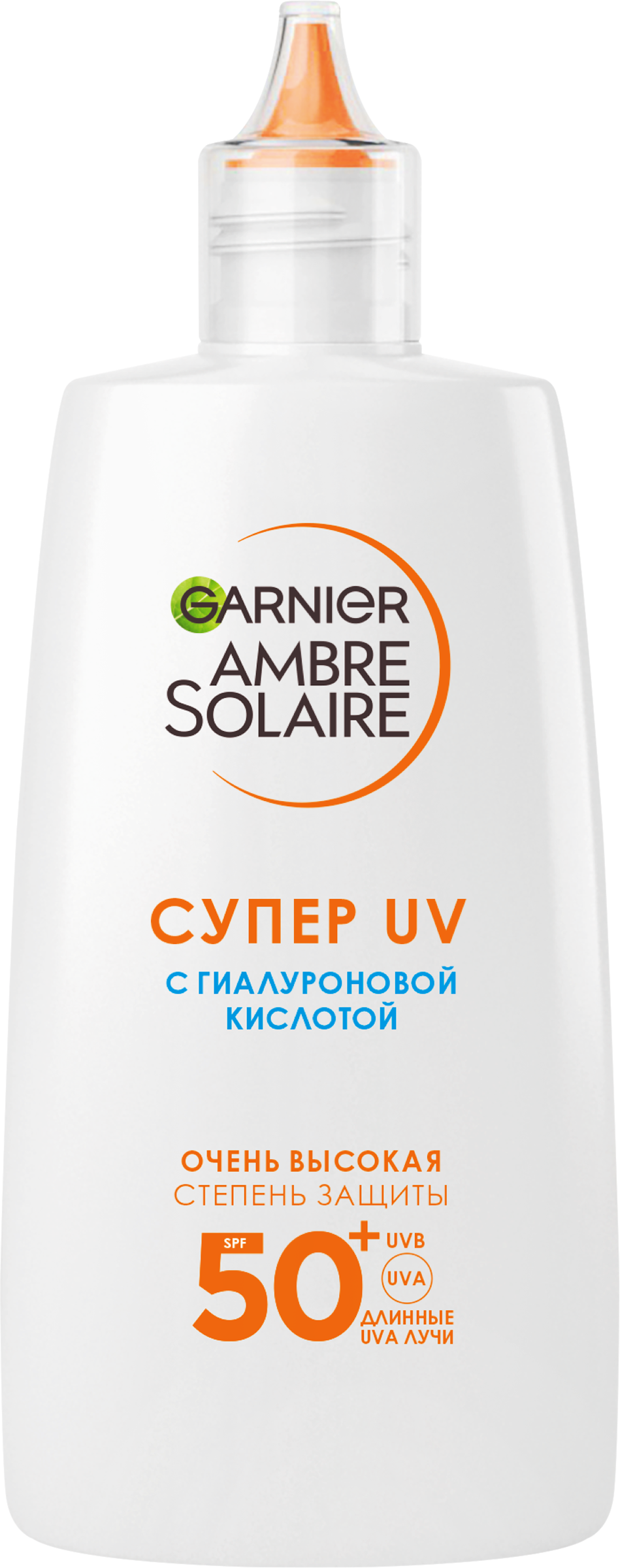 Изображение товара Крем-флюид солнцезащитный для лица GARNIER Ambre Solaire с гиалуроновой кислотой SPF50, 40мл Изображение товара Крем-флюид солнцезащитный для лица GARNIER Ambre Solaire с гиалуроновой кислотой SPF50, 40мл