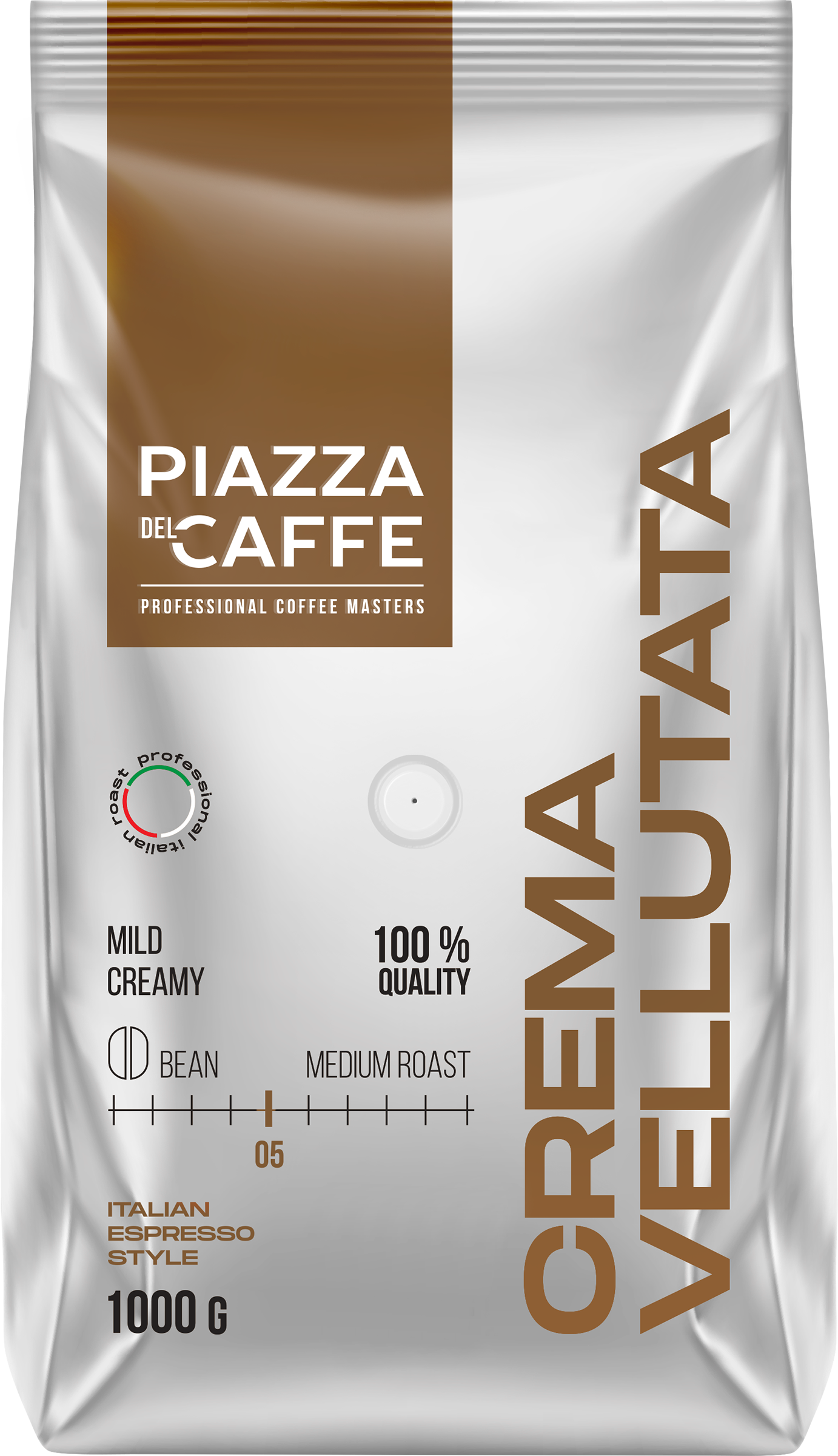 Изображение товара Кофе зерновой PIAZZA DEL CAFFE Крема Велютата, 900г Изображение товара Кофе зерновой PIAZZA DEL CAFFE Крема Велютата, 900г