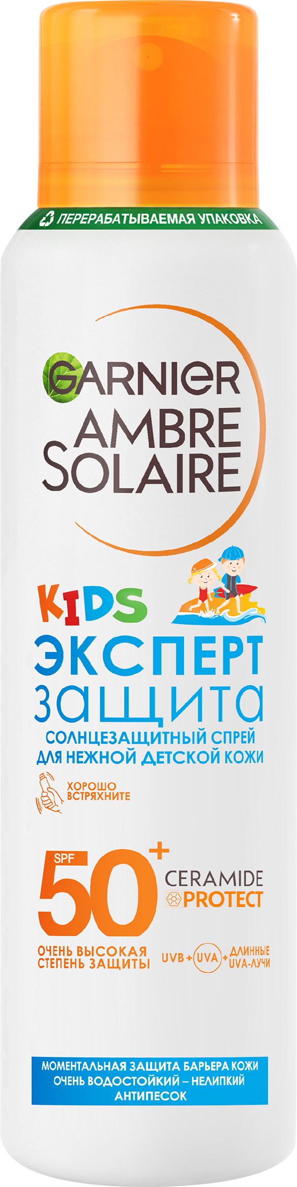 Изображение товара Детский спрей солнцезащитный GARNIER SPF50 сухой анти-песок 150мл
