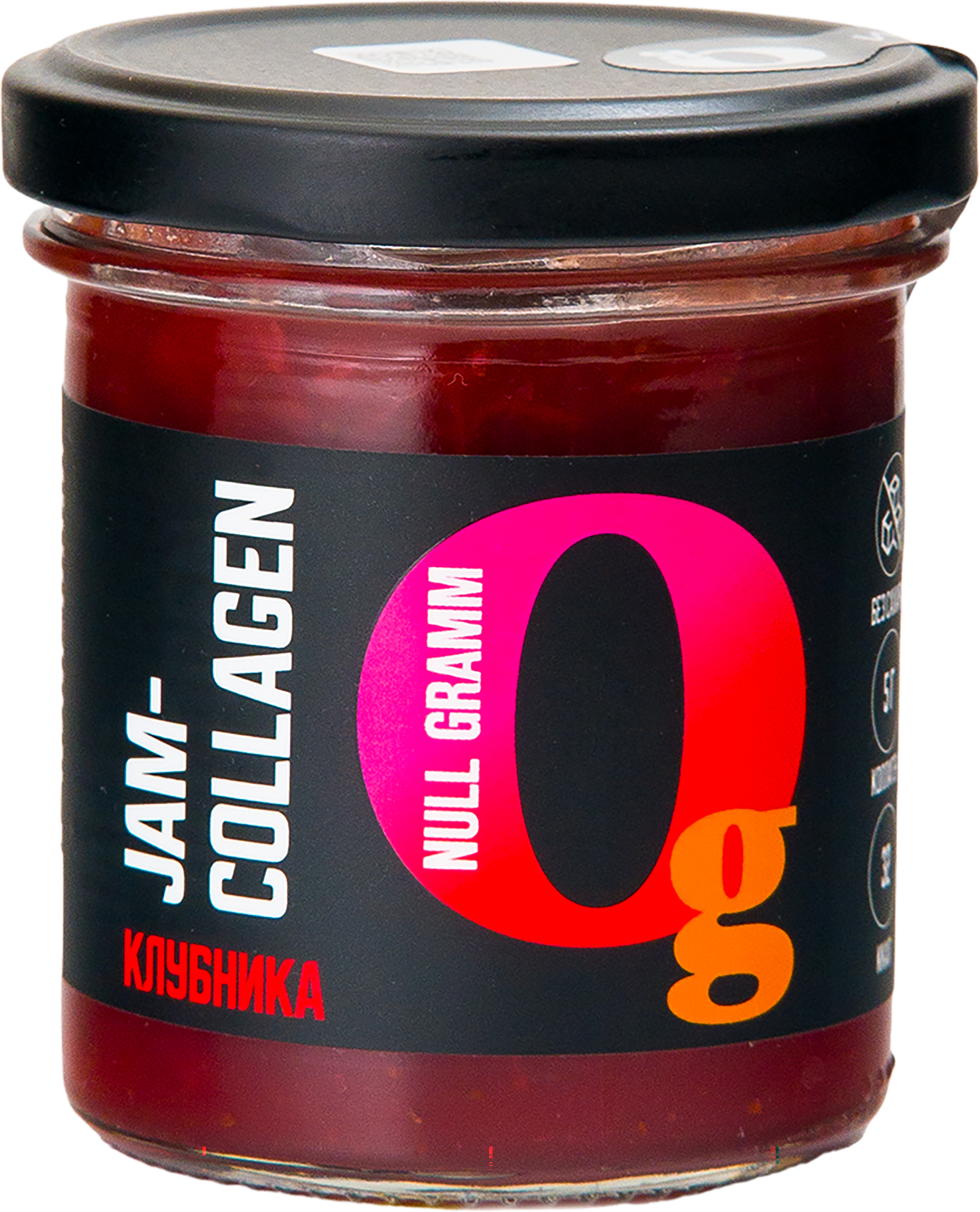 Изображение товара Джем НОЛЬ ГРАММ Клубника, с коллагеном, без сахара, 150г Изображение товара Джем НОЛЬ ГРАММ Клубника, с коллагеном, без сахара, 150г