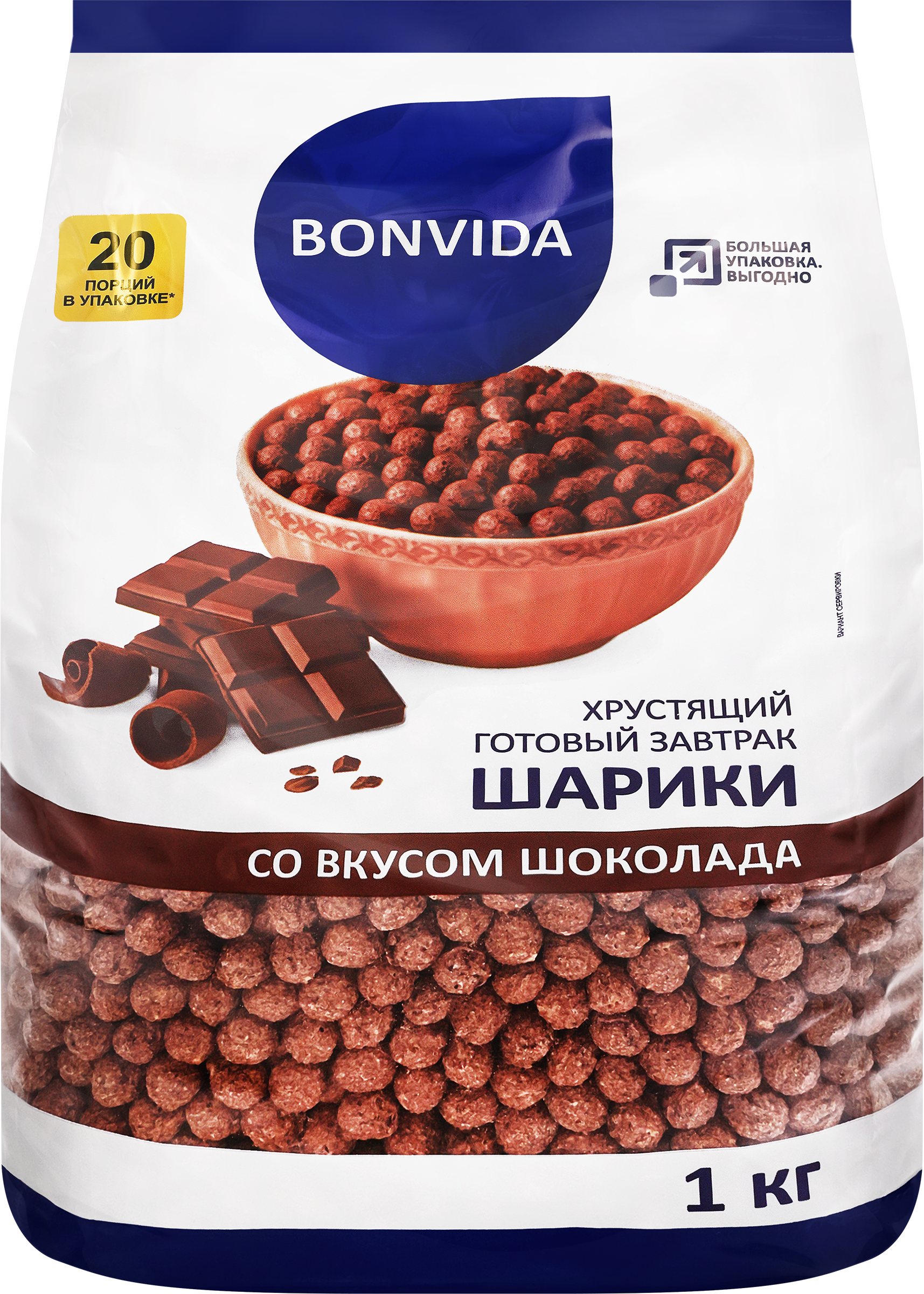 Изображение товара Готовый завтрак BONVIDA Шарики со вкусом шоколада, 1кг Изображение товара Готовый завтрак BONVIDA Шарики со вкусом шоколада, 1кг