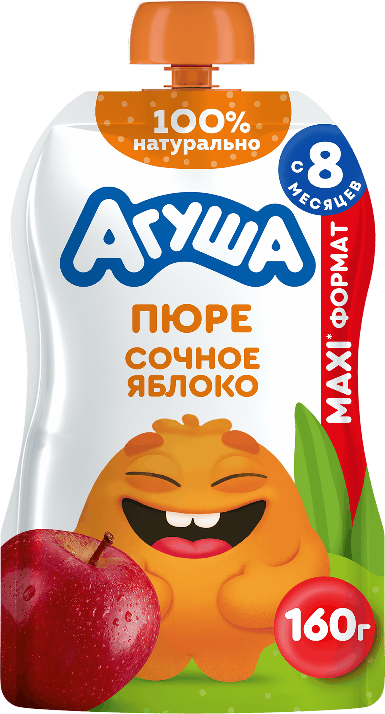 Изображение товара Пюре фруктовое АГУША Сочное яблоко, с 8 месяцев, 160г