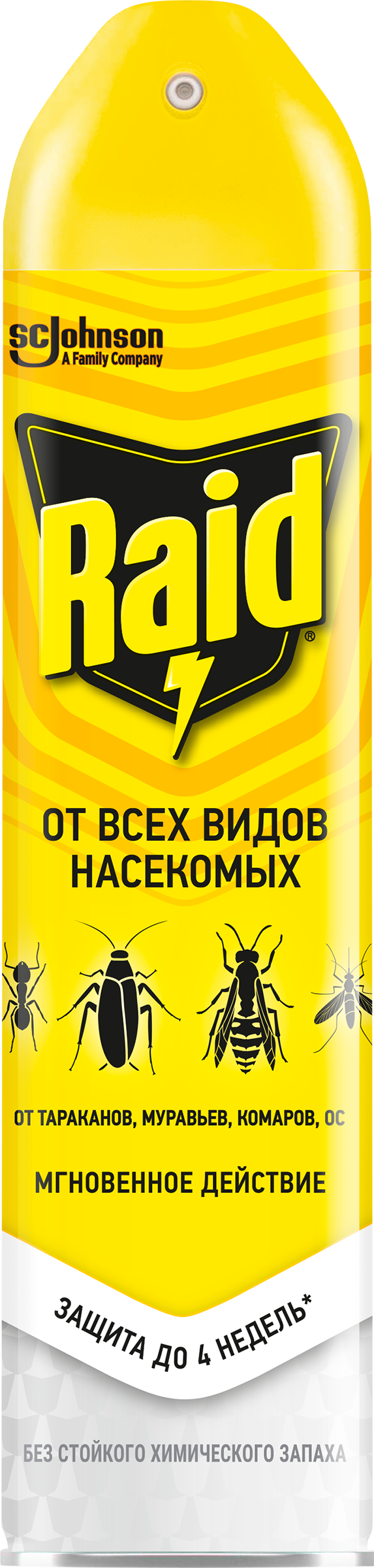 Изображение товара Аэрозоль RAID от летающих и ползающих насекомых 300 мл