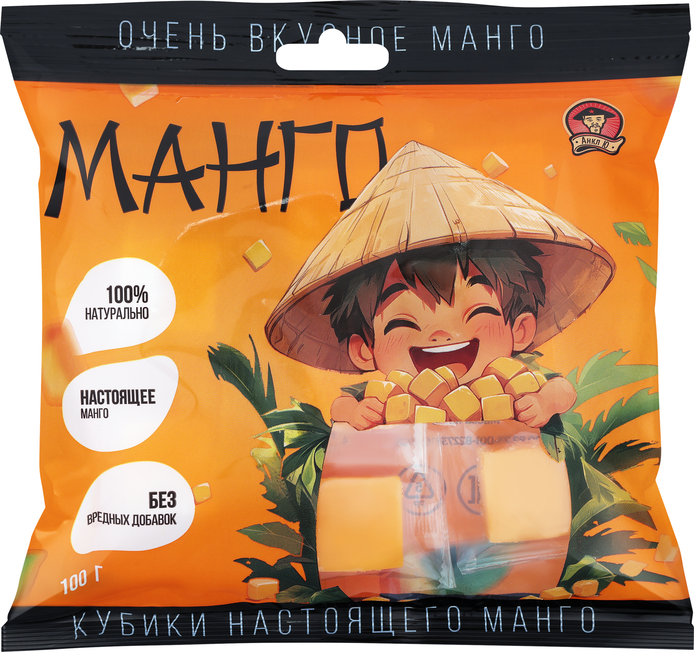 Изображение товара Жевательная конфета ЧТМ АНКЛ Ю Кубик Манго 100г