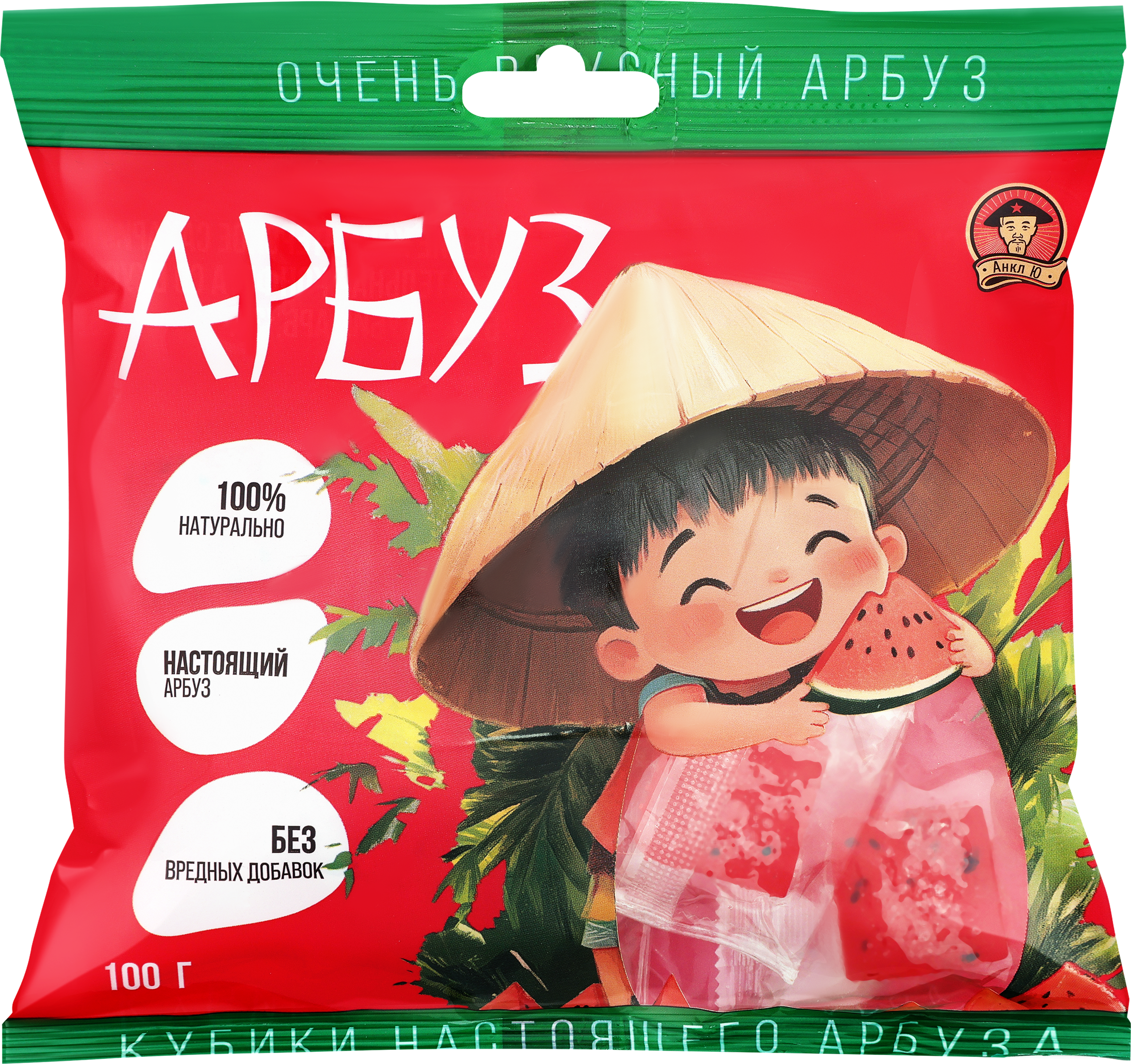 Изображение товара Конфета жевательная АНКЛ Ю Кубик Арбуз, 100г Изображение товара Конфета жевательная АНКЛ Ю Кубик Арбуз, 100г