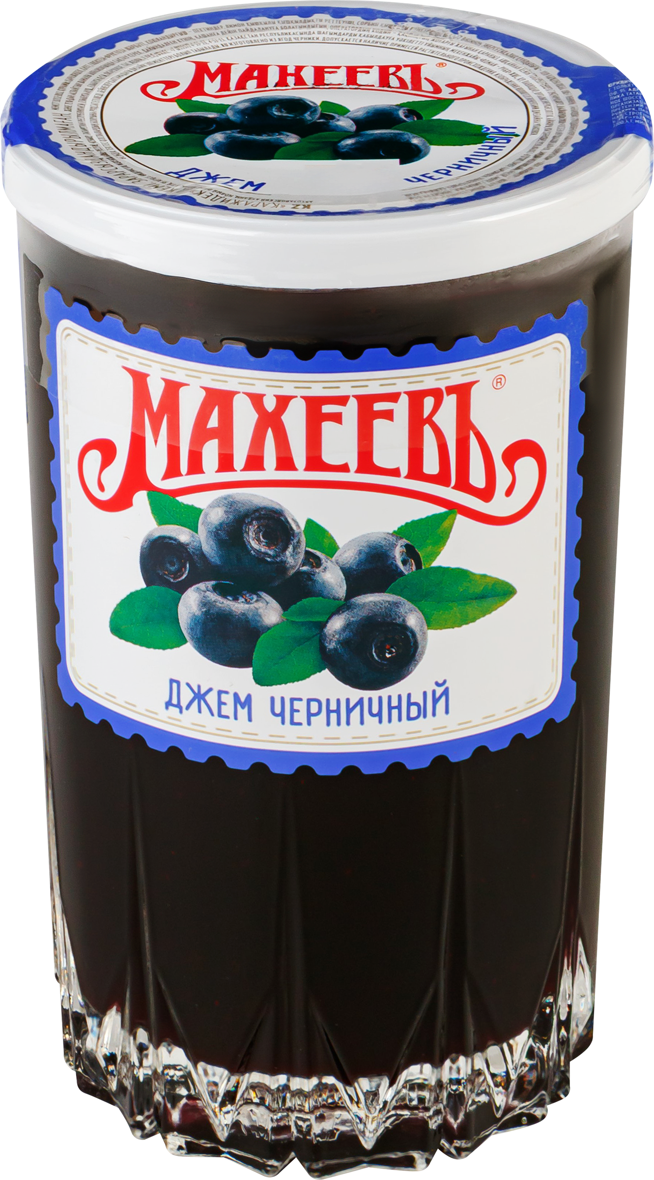 Изображение товара Джем МАХЕЕВЪ Черничный 400г - натуральный и насыщенный ягодный вкус Изображение товара Джем МАХЕЕВЪ Черничный 400г - натуральный и насыщенный ягодный вкус