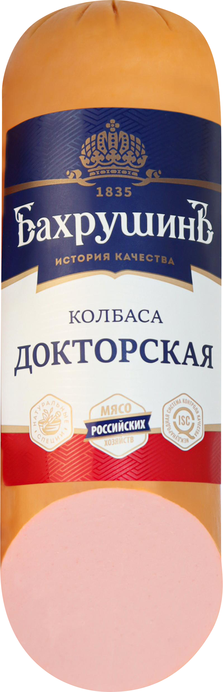 Изображение товара Колбаса вареная БАХРУШИНЪ Докторская, 400г Изображение товара Колбаса вареная БАХРУШИНЪ Докторская, 400г
