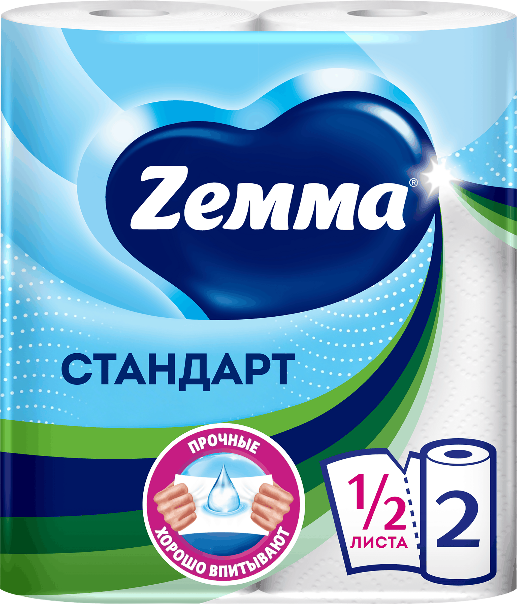 Изображение товара Бумажные полотенца ZEMMA Стандарт, 2 шт - высокая впитываемость и экологичность Изображение товара Бумажные полотенца ZEMMA Стандарт, 2 шт - высокая впитываемость и экологичность