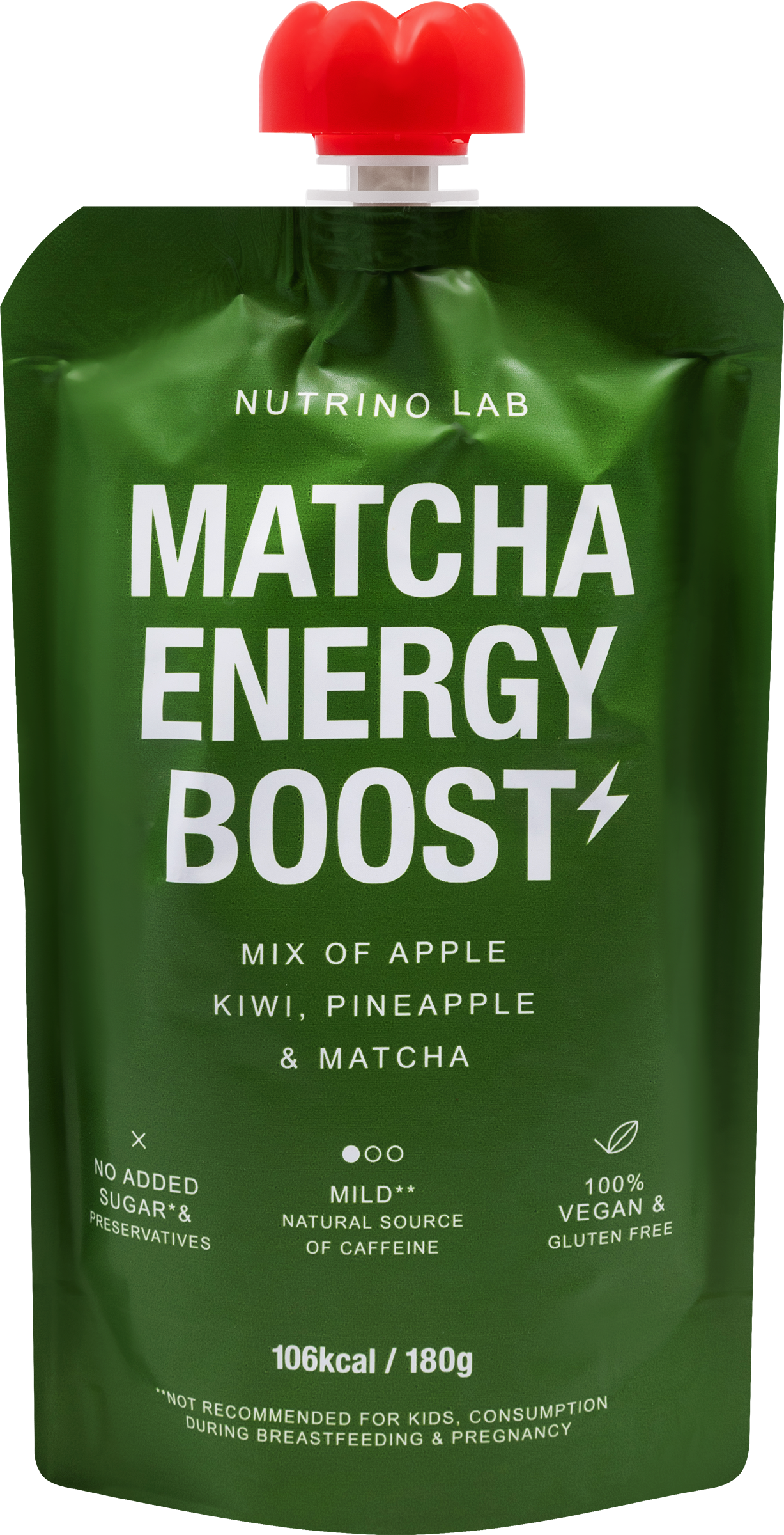 Изображение товара Фруктовое пюре NUTRINO LAB Matcha Energy Boost 180г с антиоксидантами