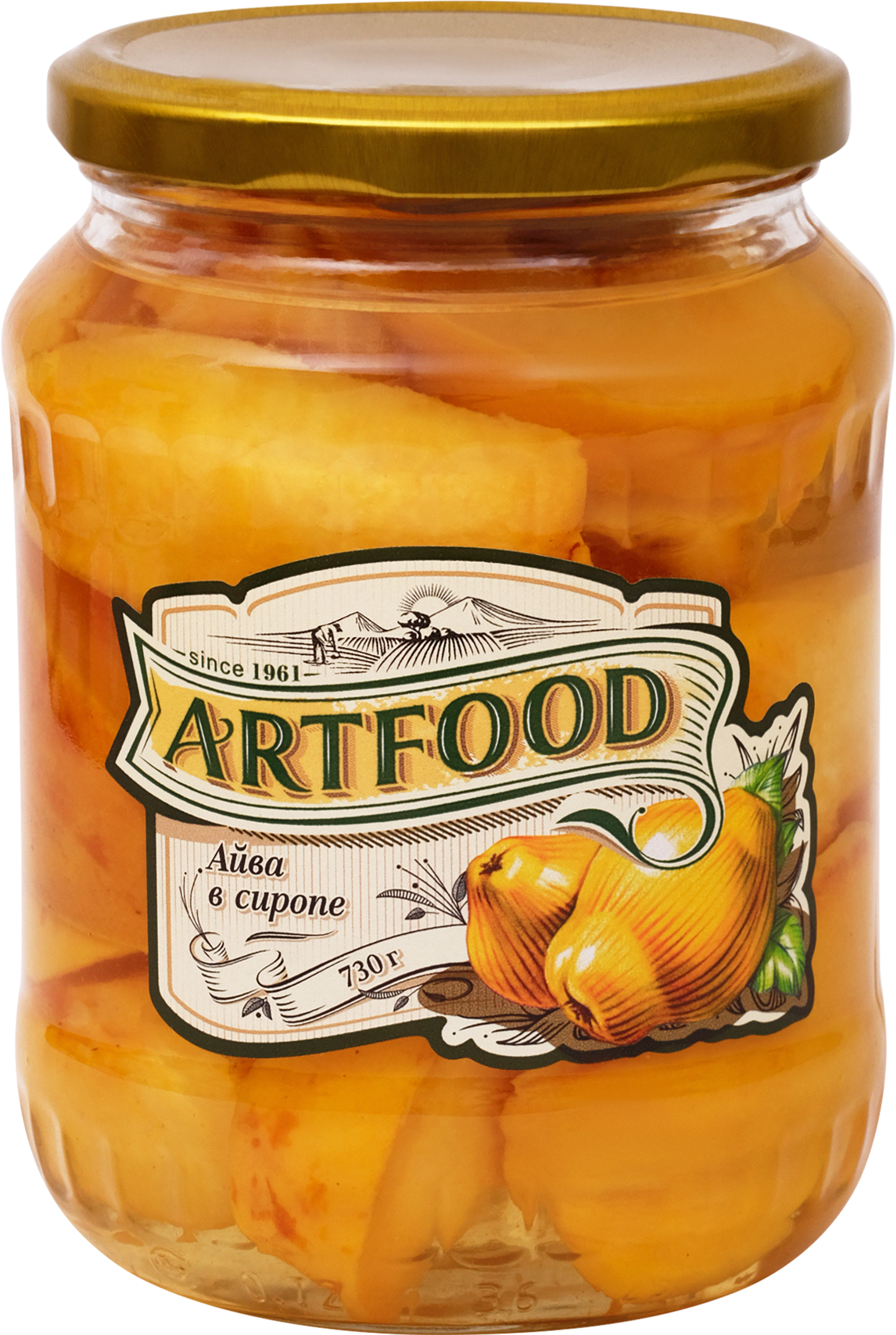 Изображение товара Консерва ARTFOOD Айва дольки в сиропе, 730 г стерилизованная