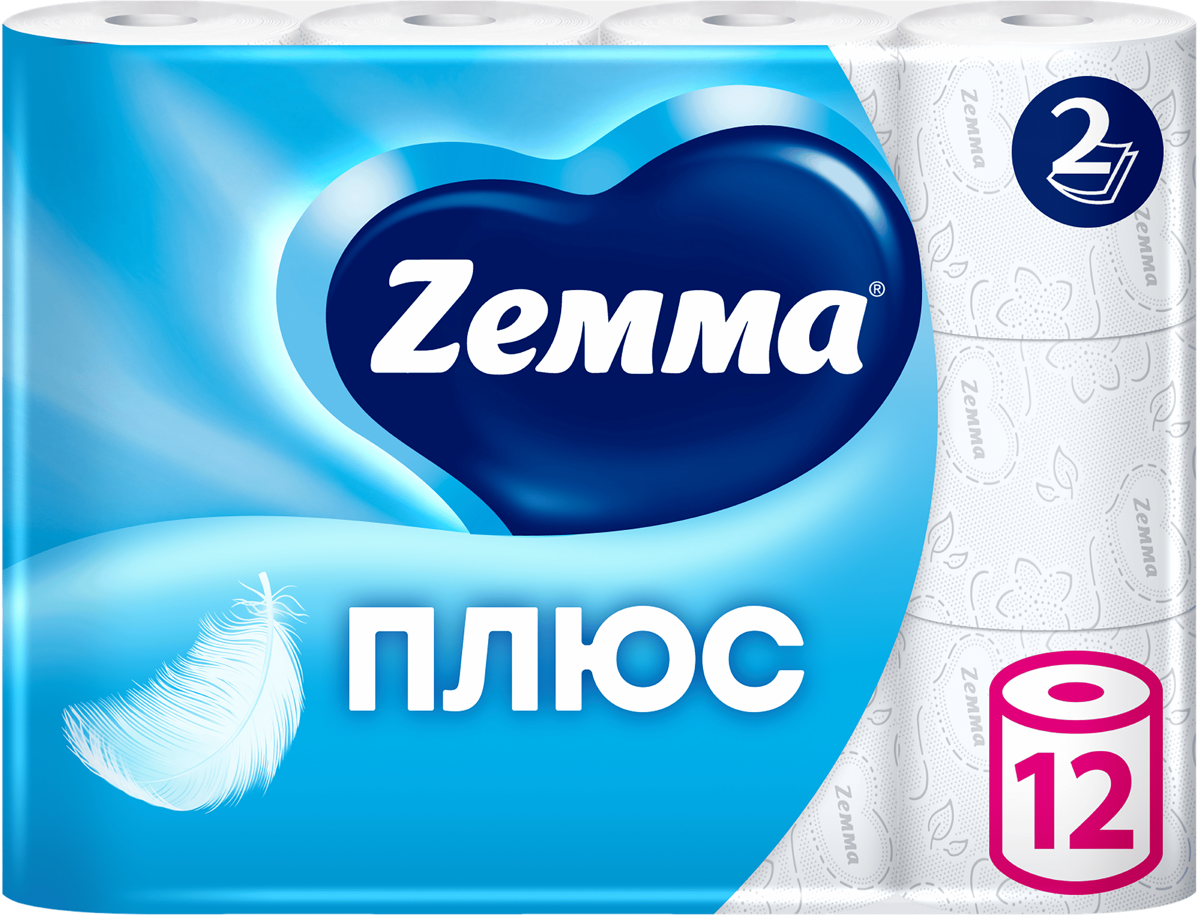 Изображение товара Бумага туалетная ZEMMA Плюс белая 2 слоя, 12шт Изображение товара Бумага туалетная ZEMMA Плюс белая 2 слоя, 12шт