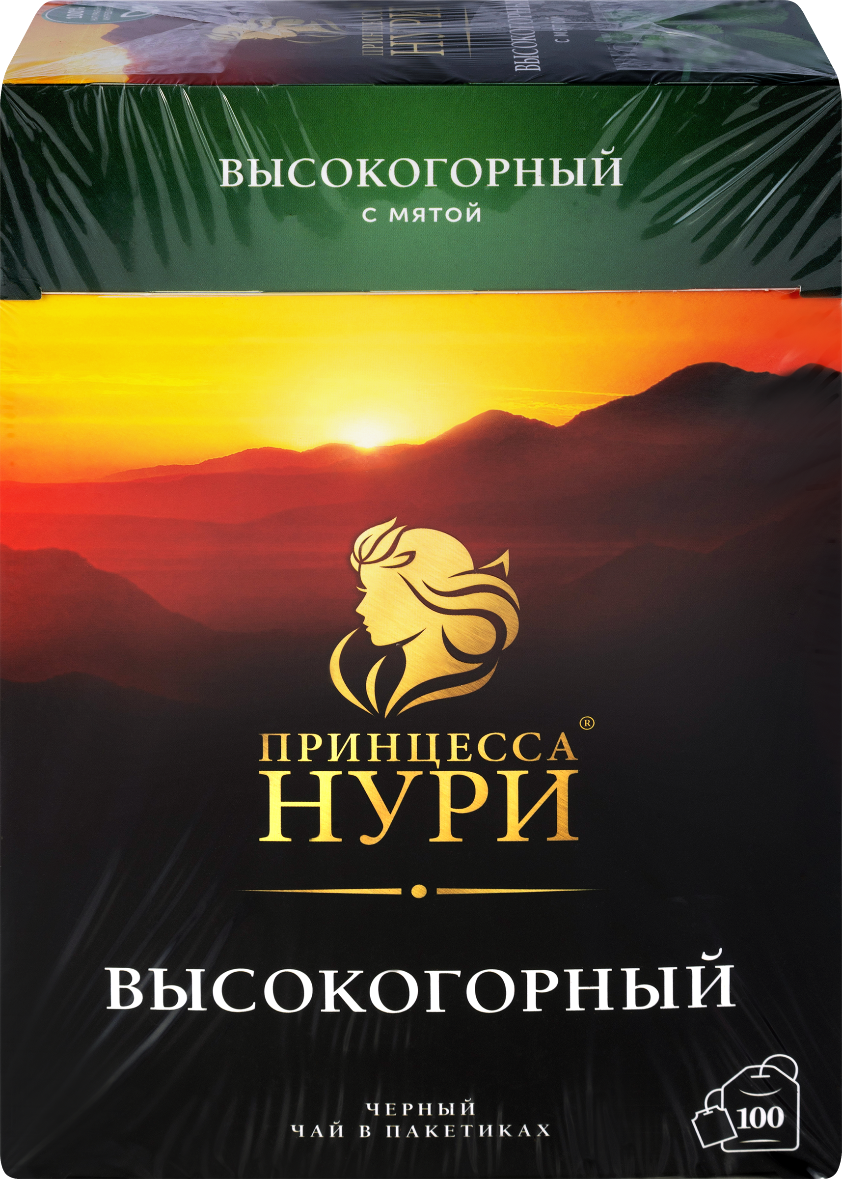 Изображение товара Чай черный ПРИНЦЕССА НУРИ Высокогорный с мятой, 100пак+25пак