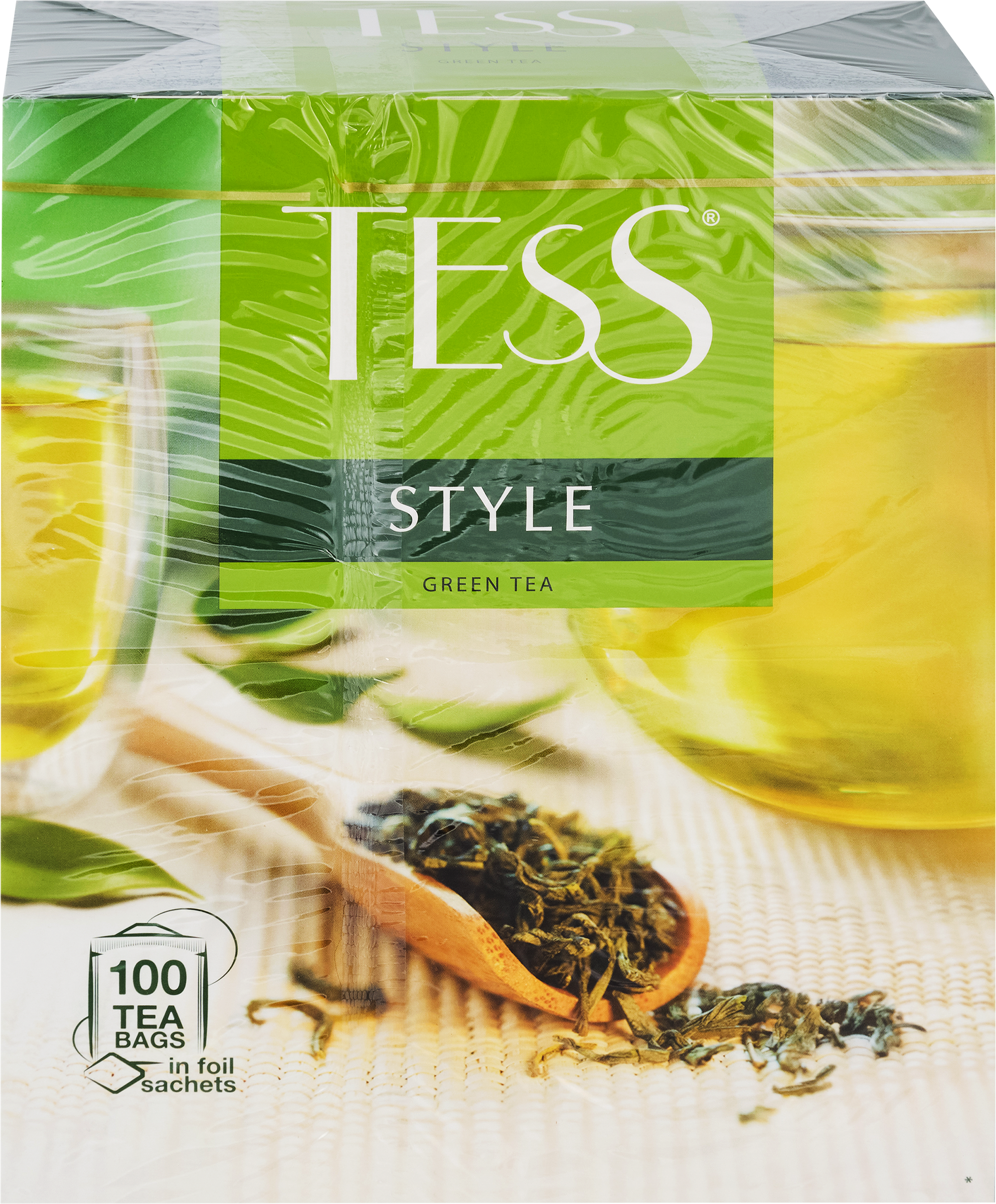 Изображение товара Зеленый чай TESS Стайл 100 пакетиков с насыщенным вкусом Изображение товара Зеленый чай TESS Стайл 100 пакетиков с насыщенным вкусом