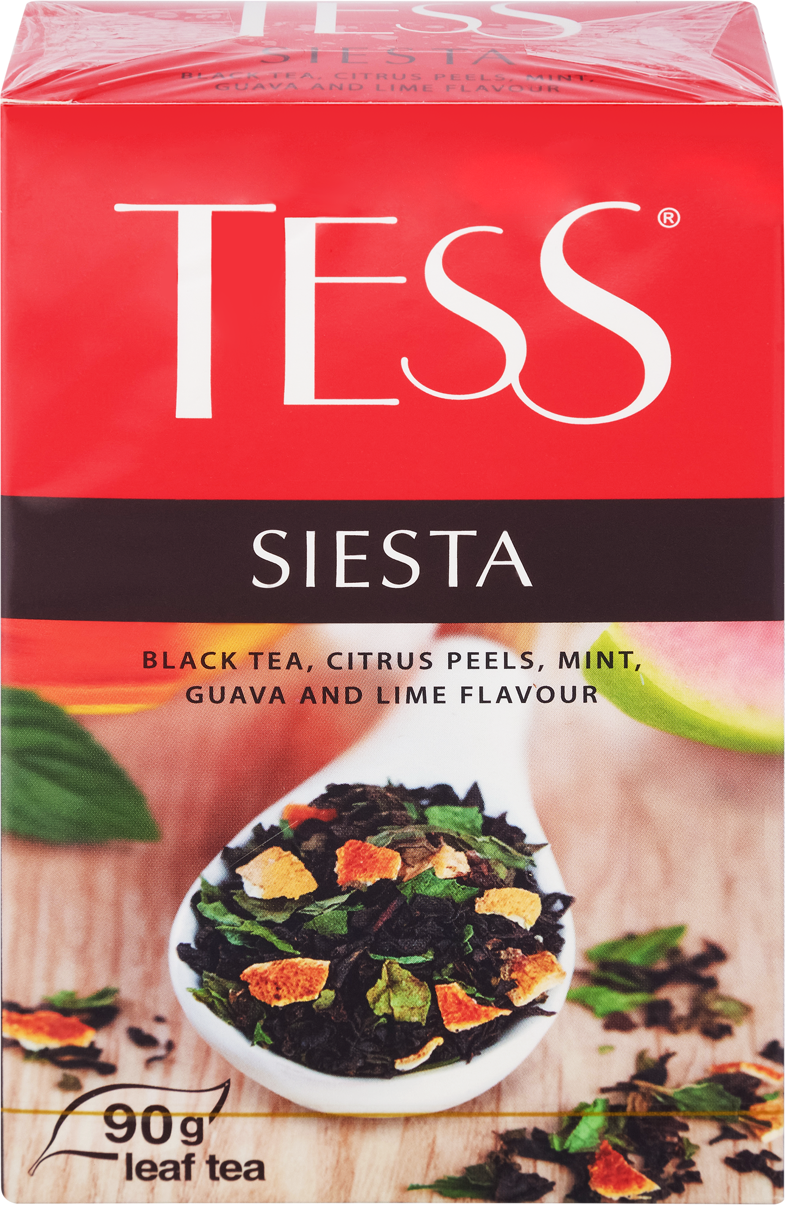 Изображение товара Чай черный TESS Сиеста с ароматом гуавы и лайма, листовой, 90г