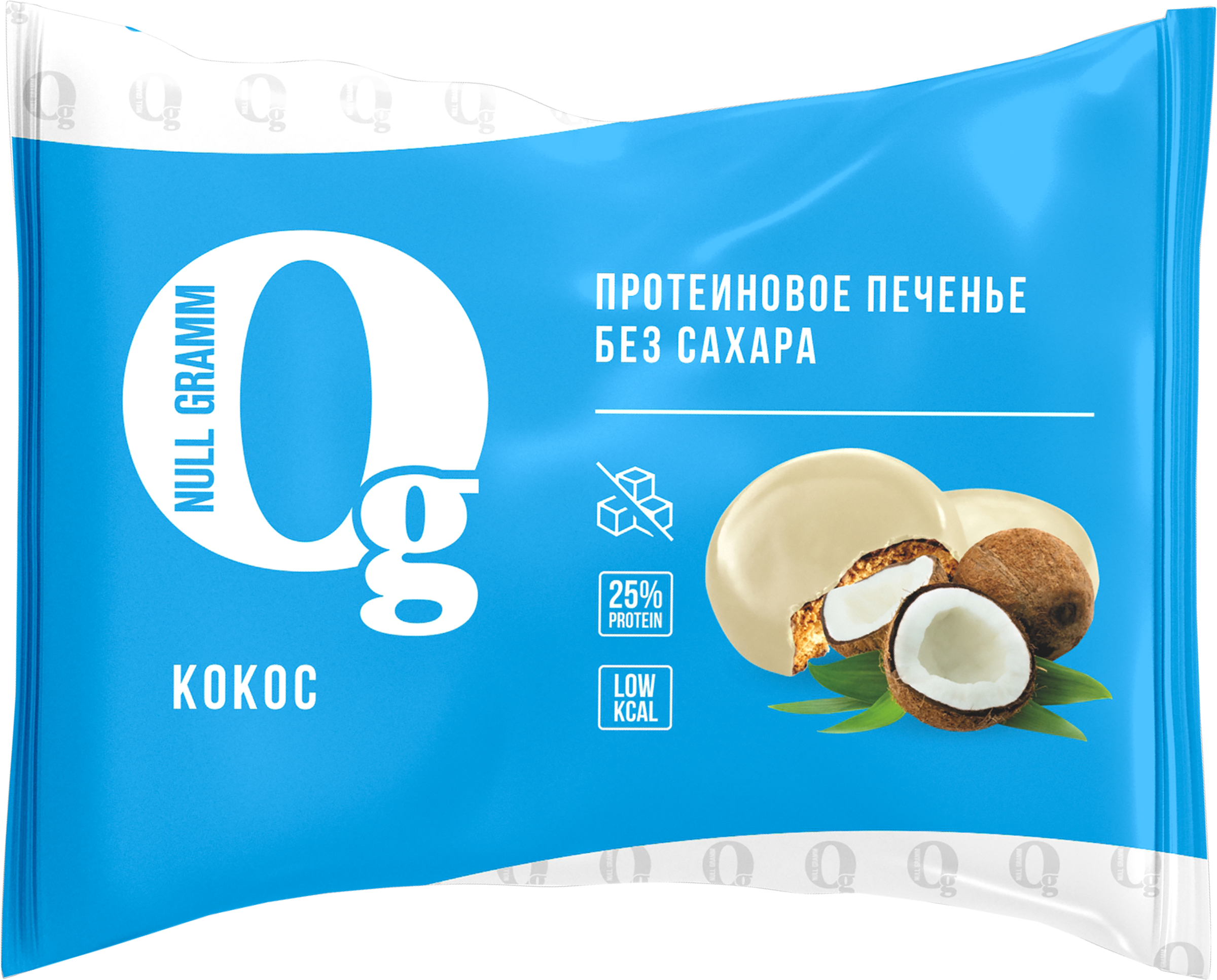 Изображение товара Протеиновое печенье НОЛЬ ГРАММ с вкусом кокоса и глазурью