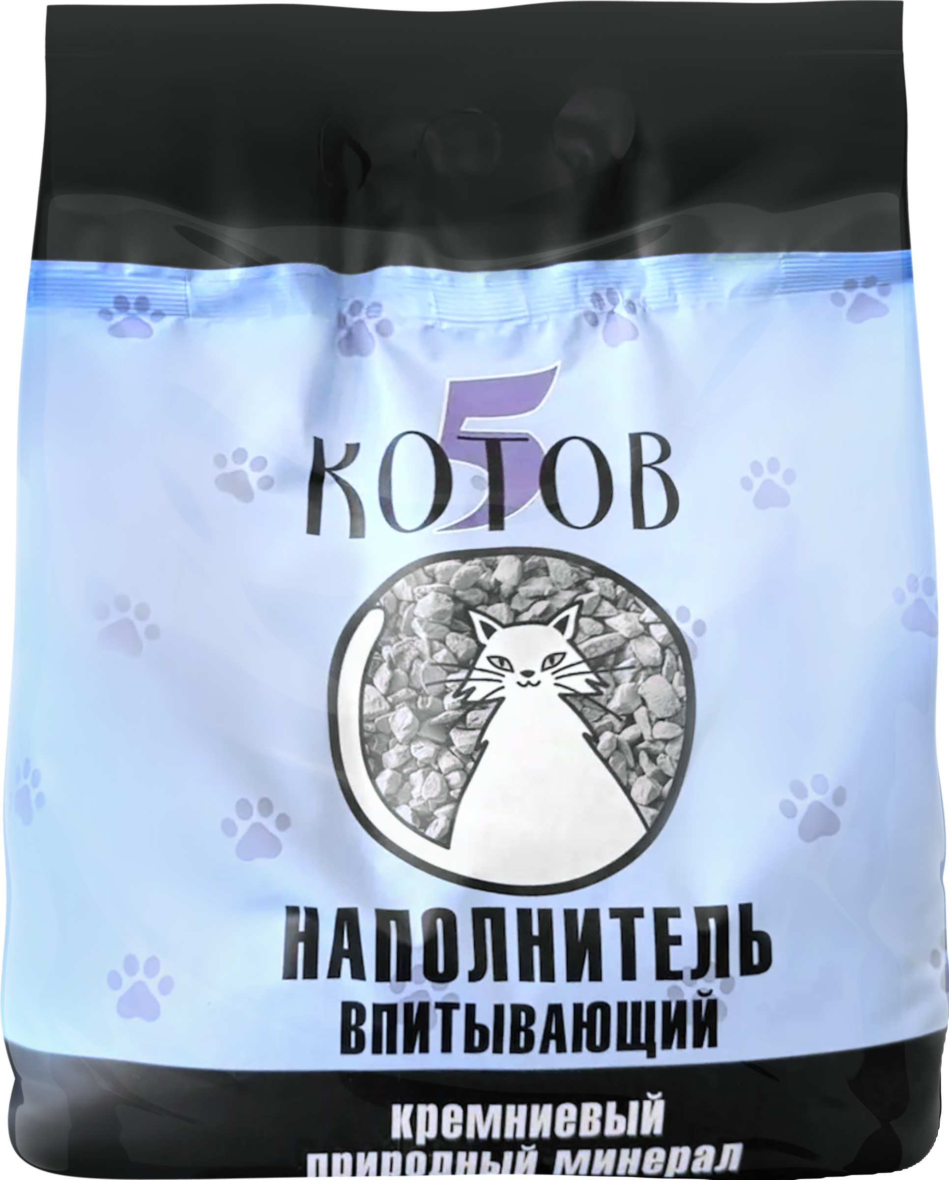Изображение товара Наполнитель для кошачьего туалета 5 КОТОВ впитывающий голубой, 3,4кг Изображение товара Наполнитель для кошачьего туалета 5 КОТОВ впитывающий голубой, 3,4кг
