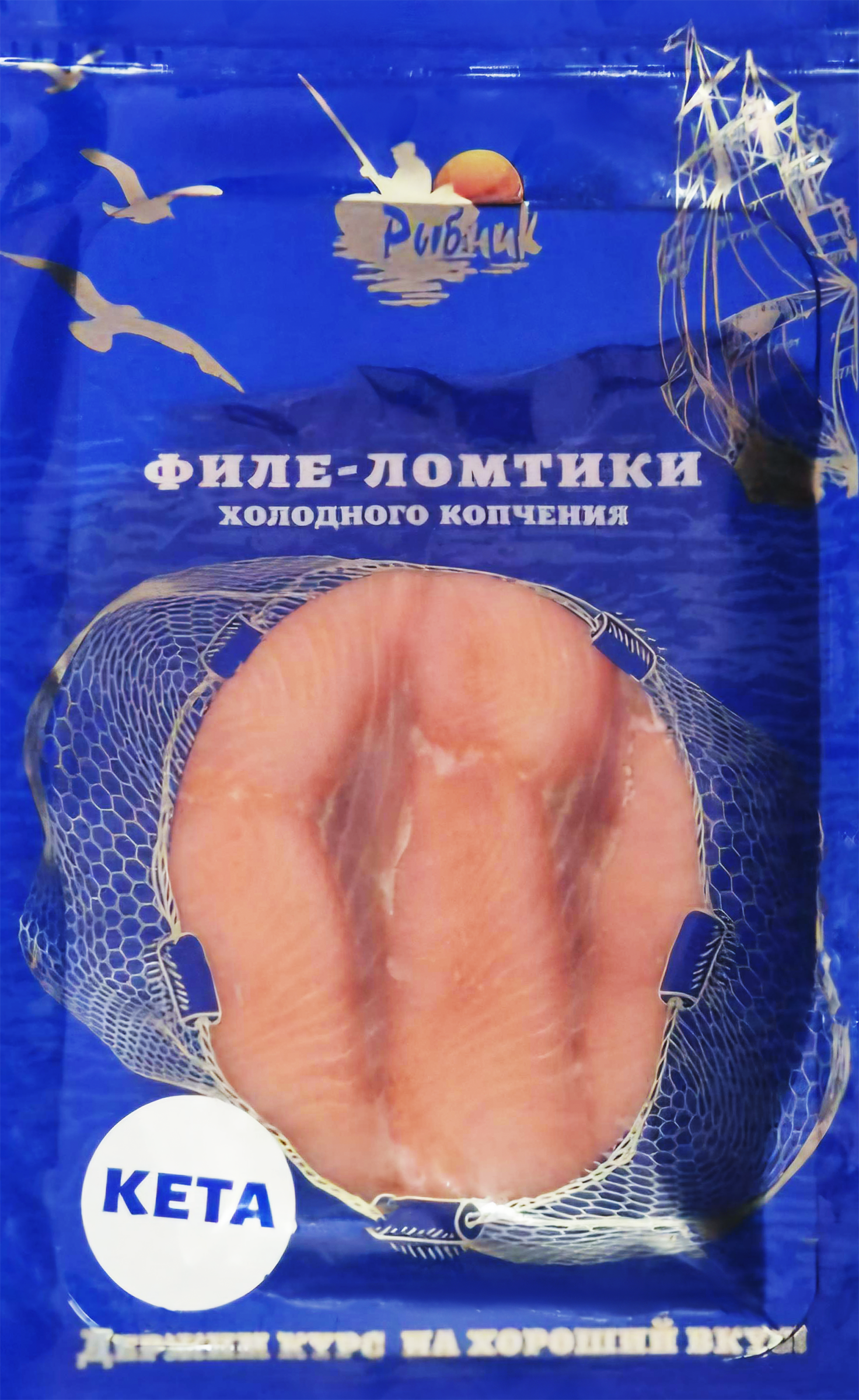 Изображение товара Кета холодного копчения РЫБНИК филе-ломтики, 100г