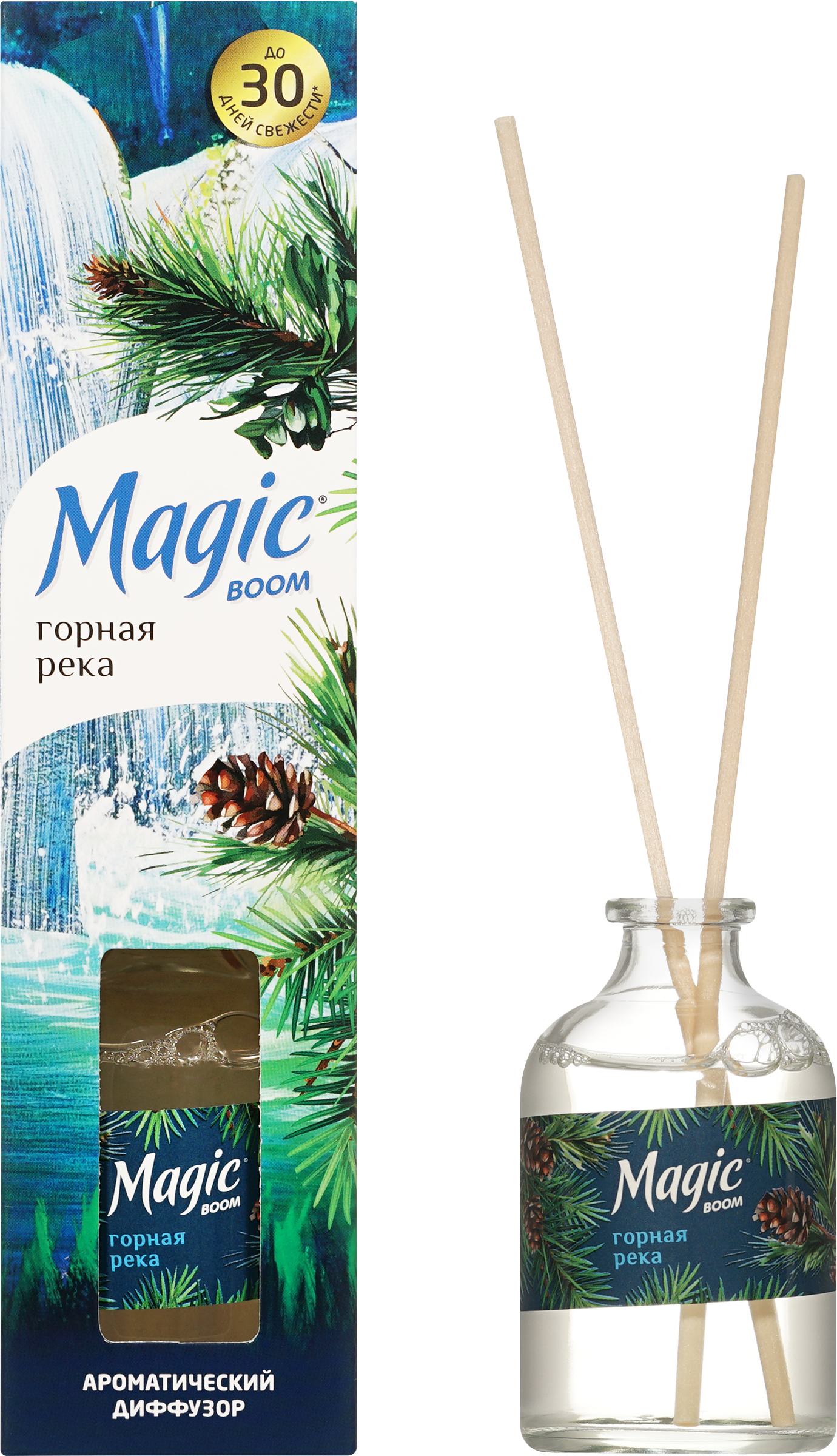 Изображение товара Аромадиффузор MAGIC BOOM Горная река 50мл для свежего воздуха Изображение товара Аромадиффузор MAGIC BOOM Горная река 50мл для свежего воздуха
