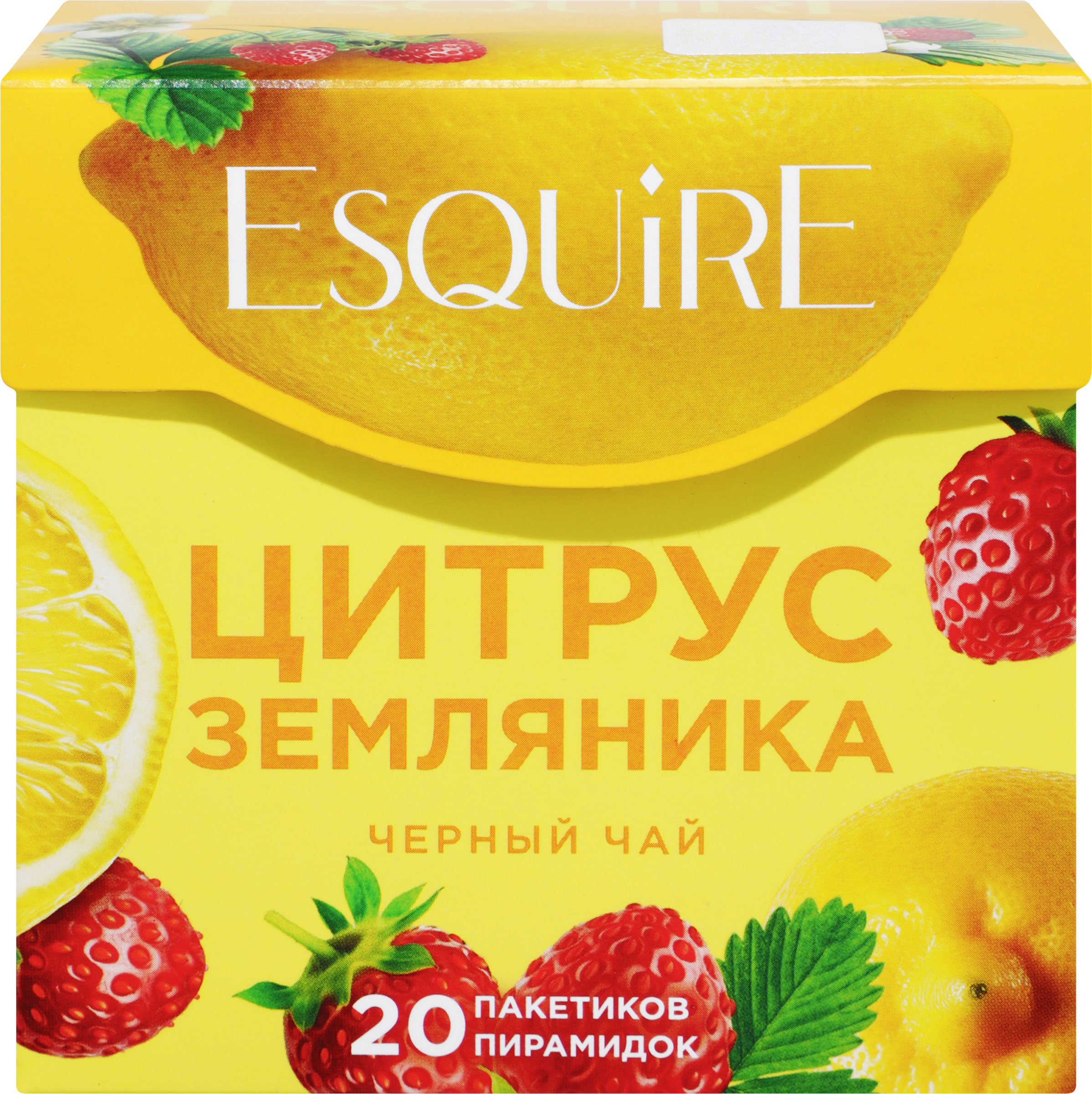 Изображение товара Чай черный ESQUIRE Земляничный цитрус, байховый ароматизированный, 36г Изображение товара Чай черный ESQUIRE Земляничный цитрус, байховый ароматизированный, 36г