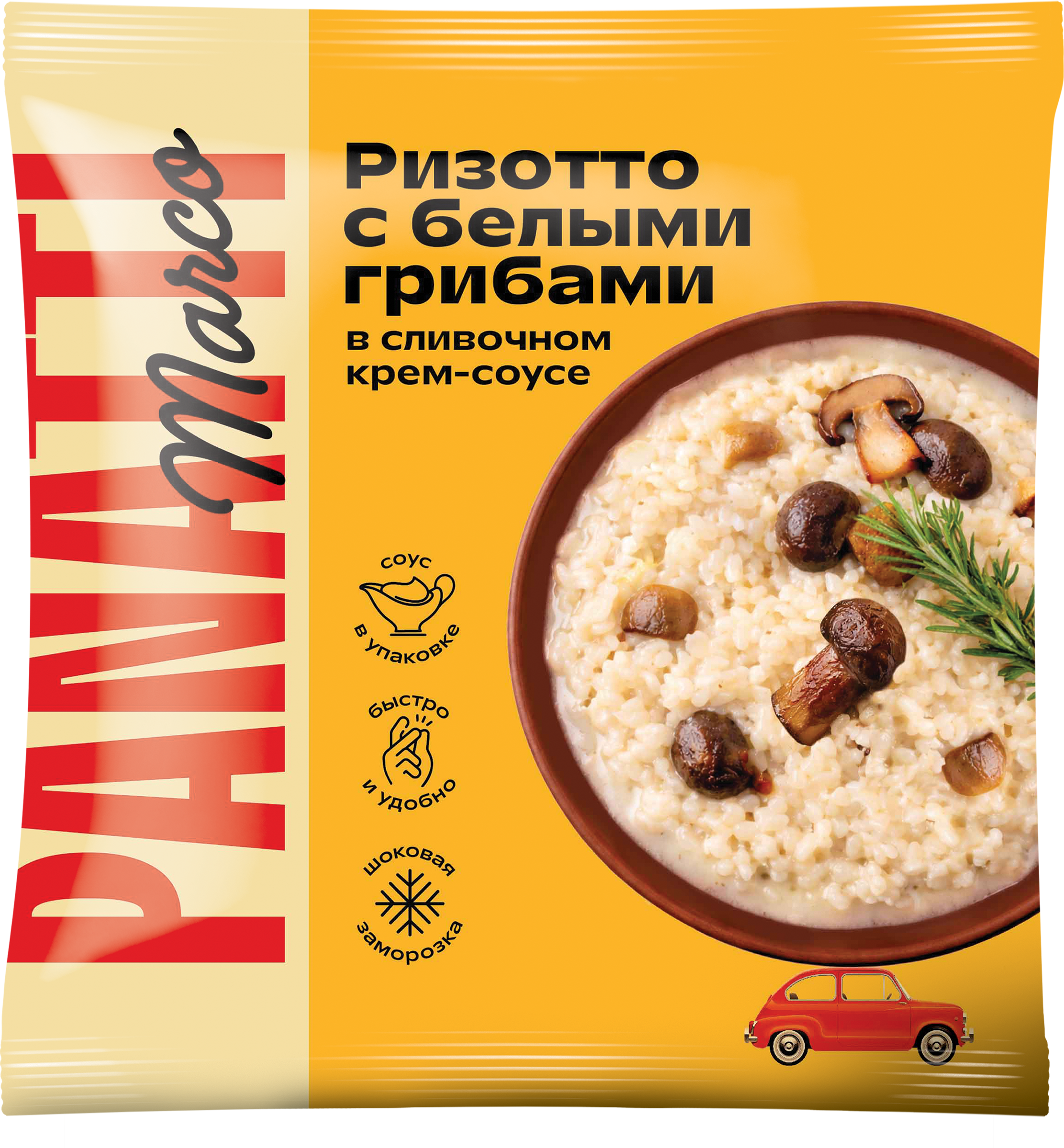 Изображение товара Ризотто MARCO PANATTI с белыми грибами и соусом, 400г - итальянское блюдо быстрое готовка