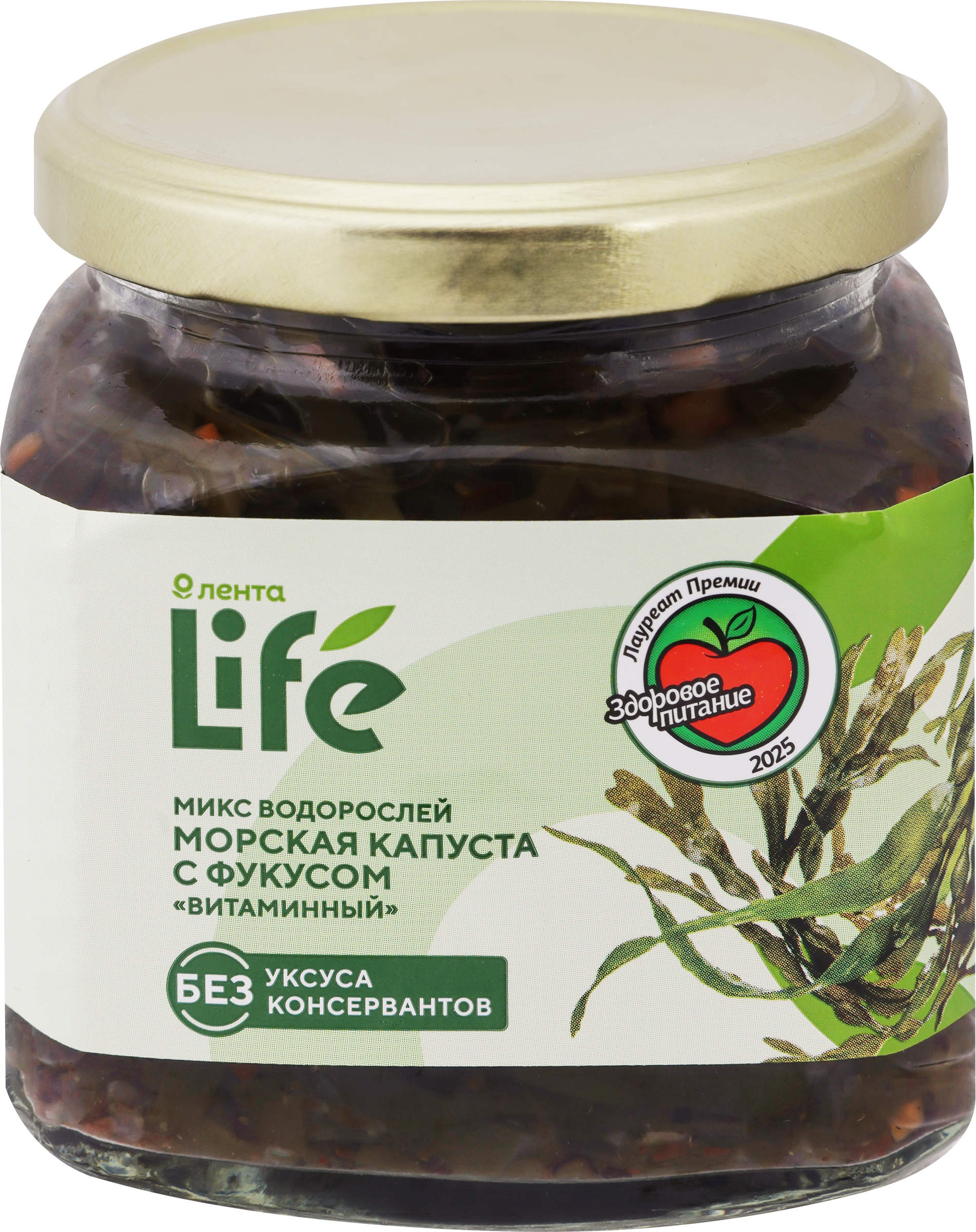 Изображение товара Морская капуста ЛЕНТА LIFE Витаминная, с фукусом, 400г Изображение товара Морская капуста ЛЕНТА LIFE Витаминная, с фукусом, 400г