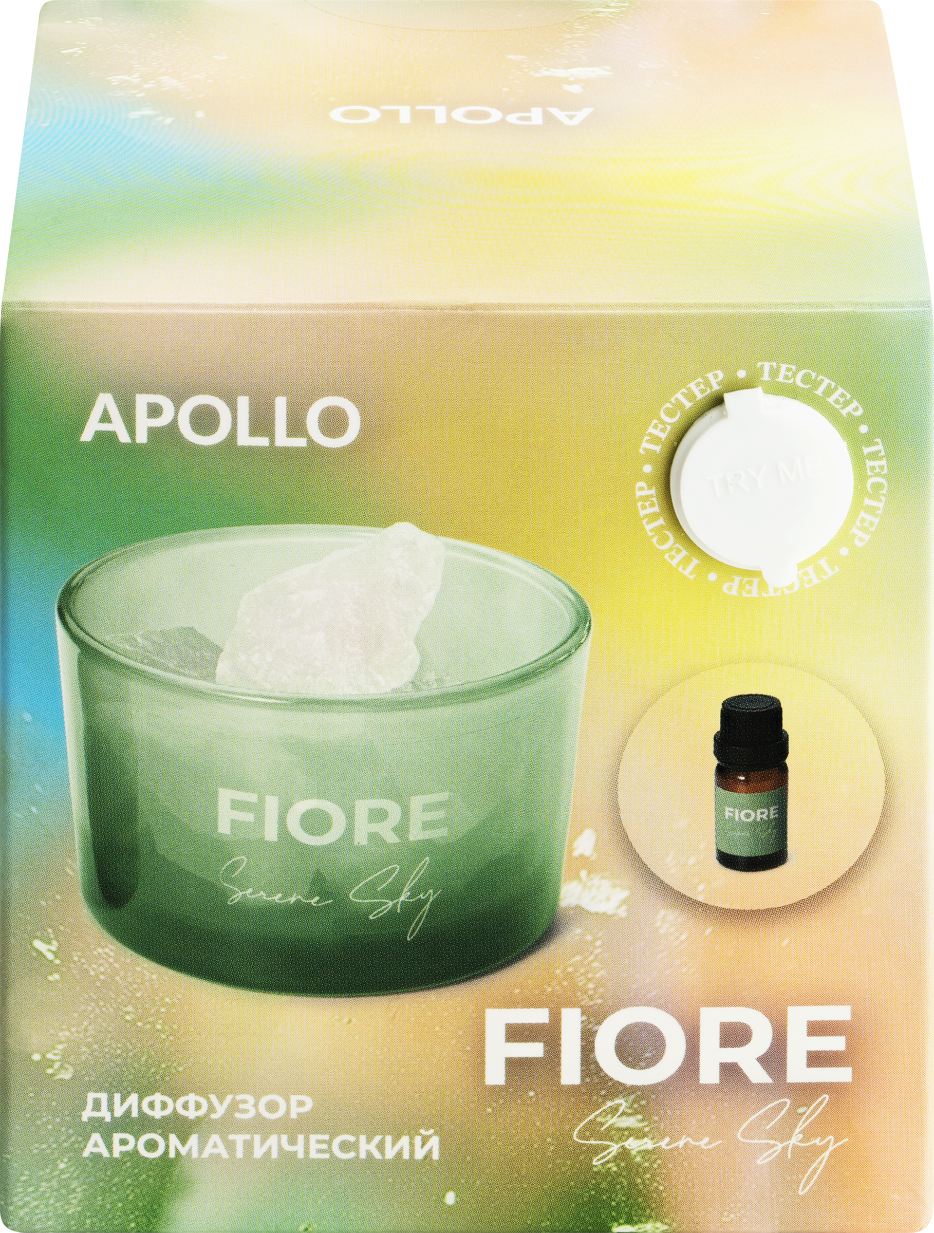 Изображение товара Диффузор ароматический APOLLO Fiore Serene Sky, с камнями, 10мл, Арт. FOR-19 Изображение товара Диффузор ароматический APOLLO Fiore Serene Sky, с камнями, 10мл, Арт. FOR-19