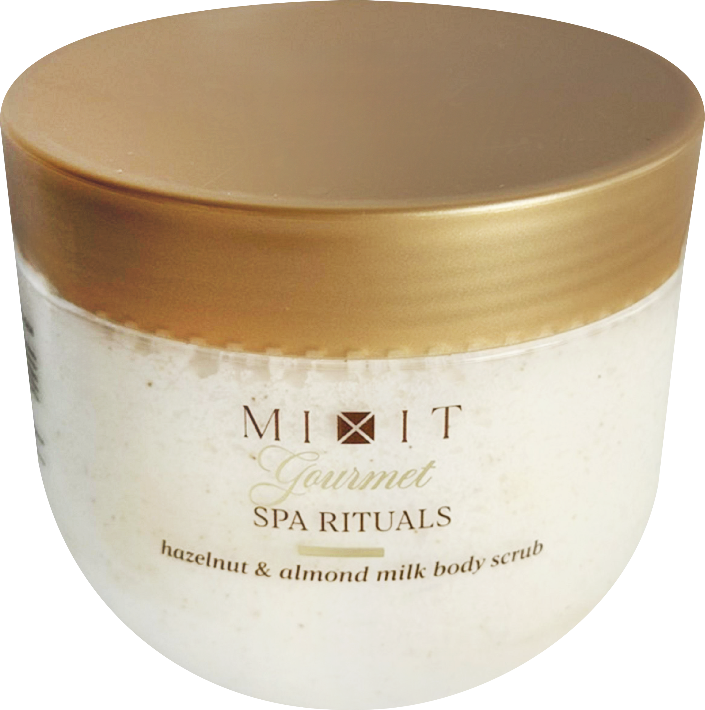 Изображение товара Массажный скраб MIXIT Spa Rituals Gourmet с фундуком и миндальным молочком - гладкая кожа Изображение товара Массажный скраб MIXIT Spa Rituals Gourmet с фундуком и миндальным молочком - гладкая кожа