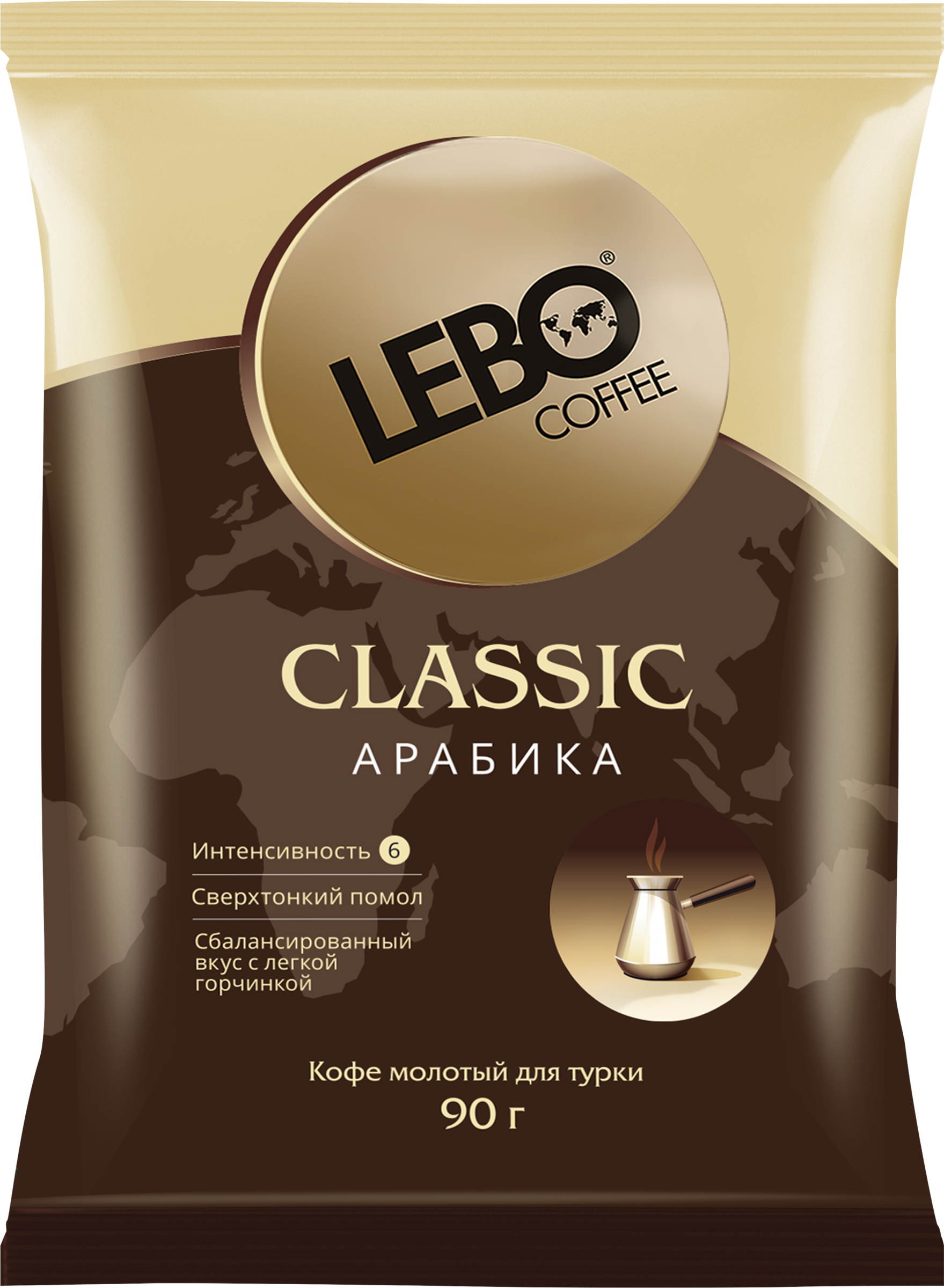 Изображение товара Кофе молотый LEBO Classic для турки, 90г Изображение товара Кофе молотый LEBO Classic для турки, 90г