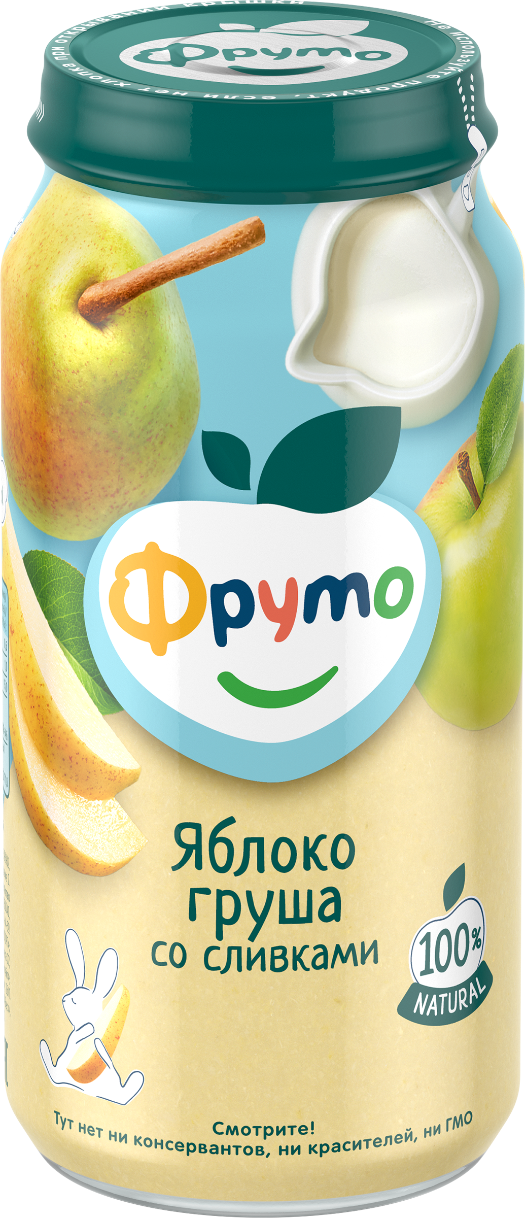 Изображение товара Детское пюре ФРУТОНЯНЯ Груша и яблоко со сливками - натуральное питание для малышей Изображение товара Детское пюре ФРУТОНЯНЯ Груша и яблоко со сливками - натуральное питание для малышей