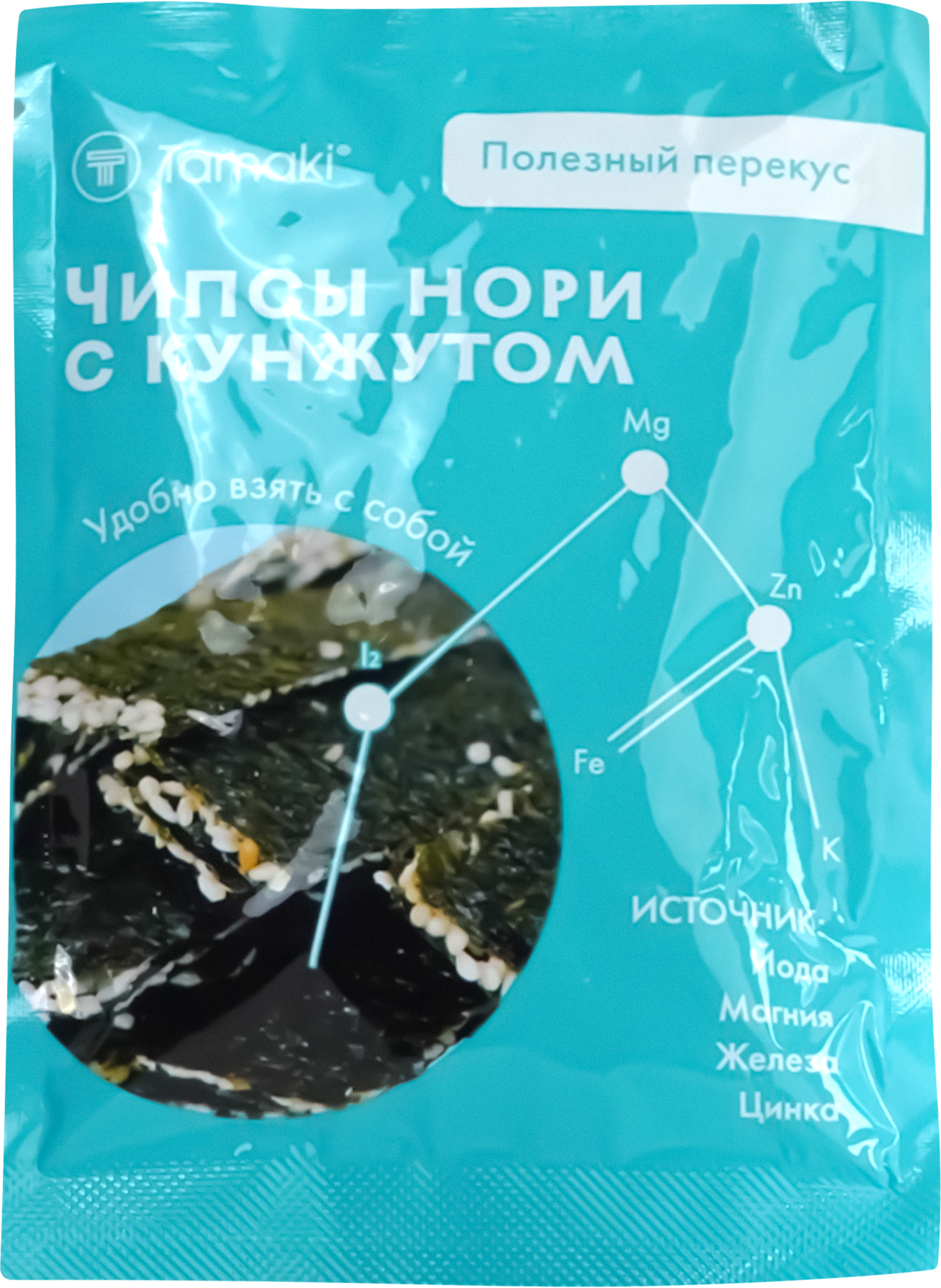 Изображение товара Чипсы из морских водорослей TAMAKI Нори, с кунжутом, 15г