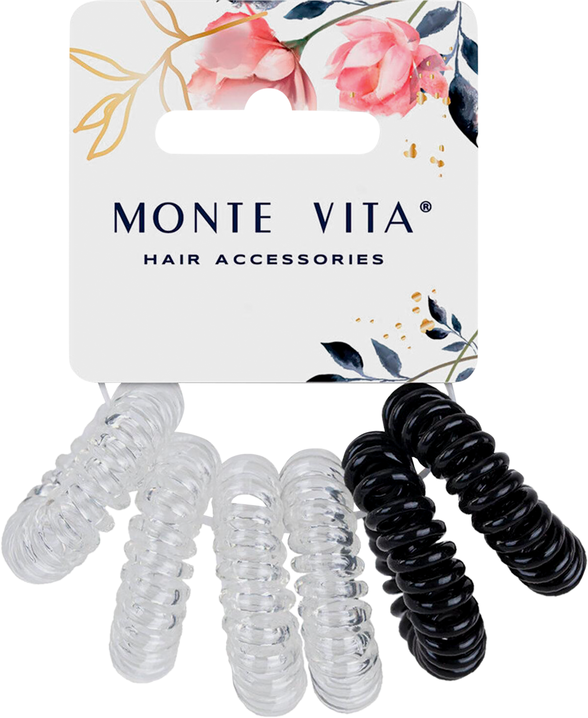 Изображение товара Набор резинок для волос MONTE VITA d=3,5см, пружинка, 6шт
