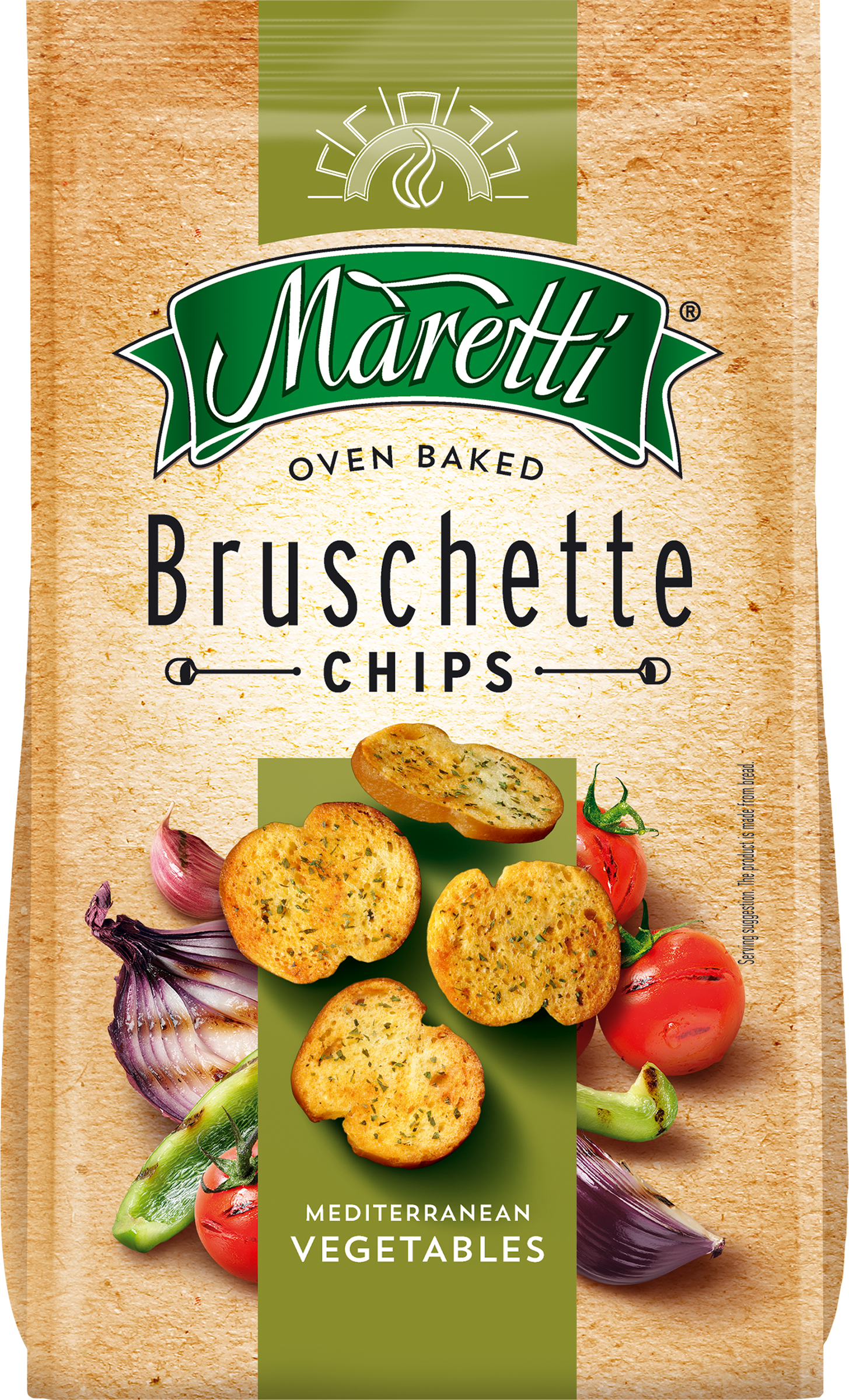 Изображение товара Сухарики пшеничные MARETTI Брускетти, со вкусом средиземноморских овощей, 80г Изображение товара Сухарики пшеничные MARETTI Брускетти, со вкусом средиземноморских овощей, 80г