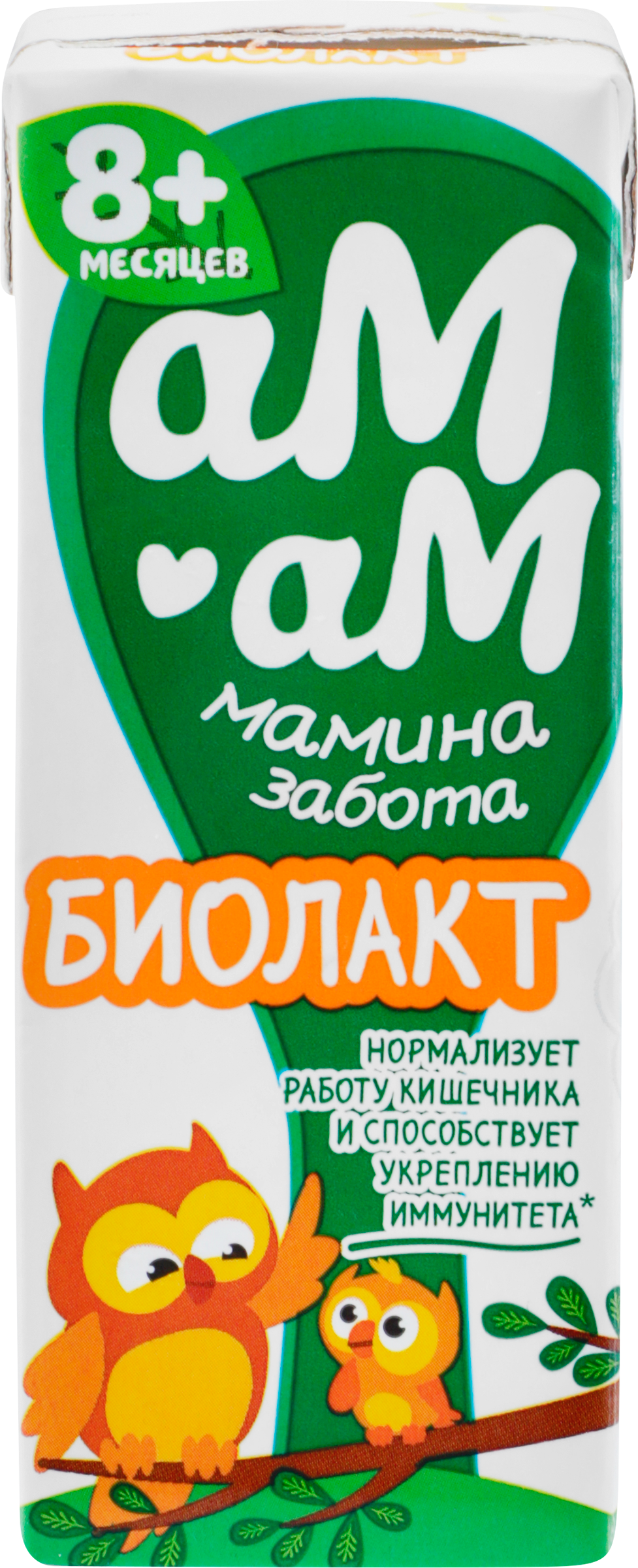 Изображение товара Биолакт АМ-АМ для детей от 8 месяцев, 3,2% без ЗМЖ Изображение товара Биолакт АМ-АМ для детей от 8 месяцев, 3,2% без ЗМЖ