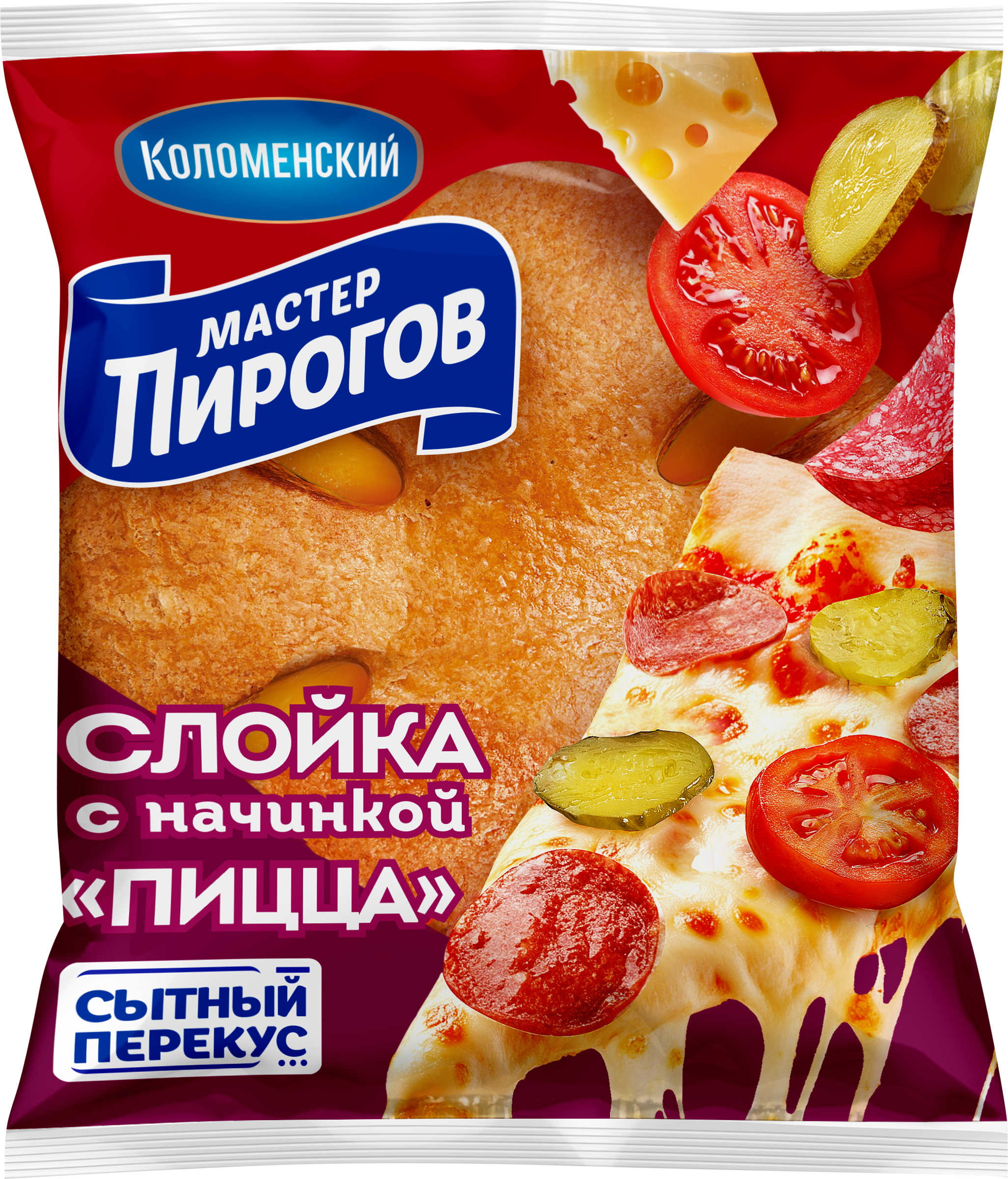 Изображение товара Слойка МАСТЕР ПИРОГОВ с начинкой пицца, 70г
