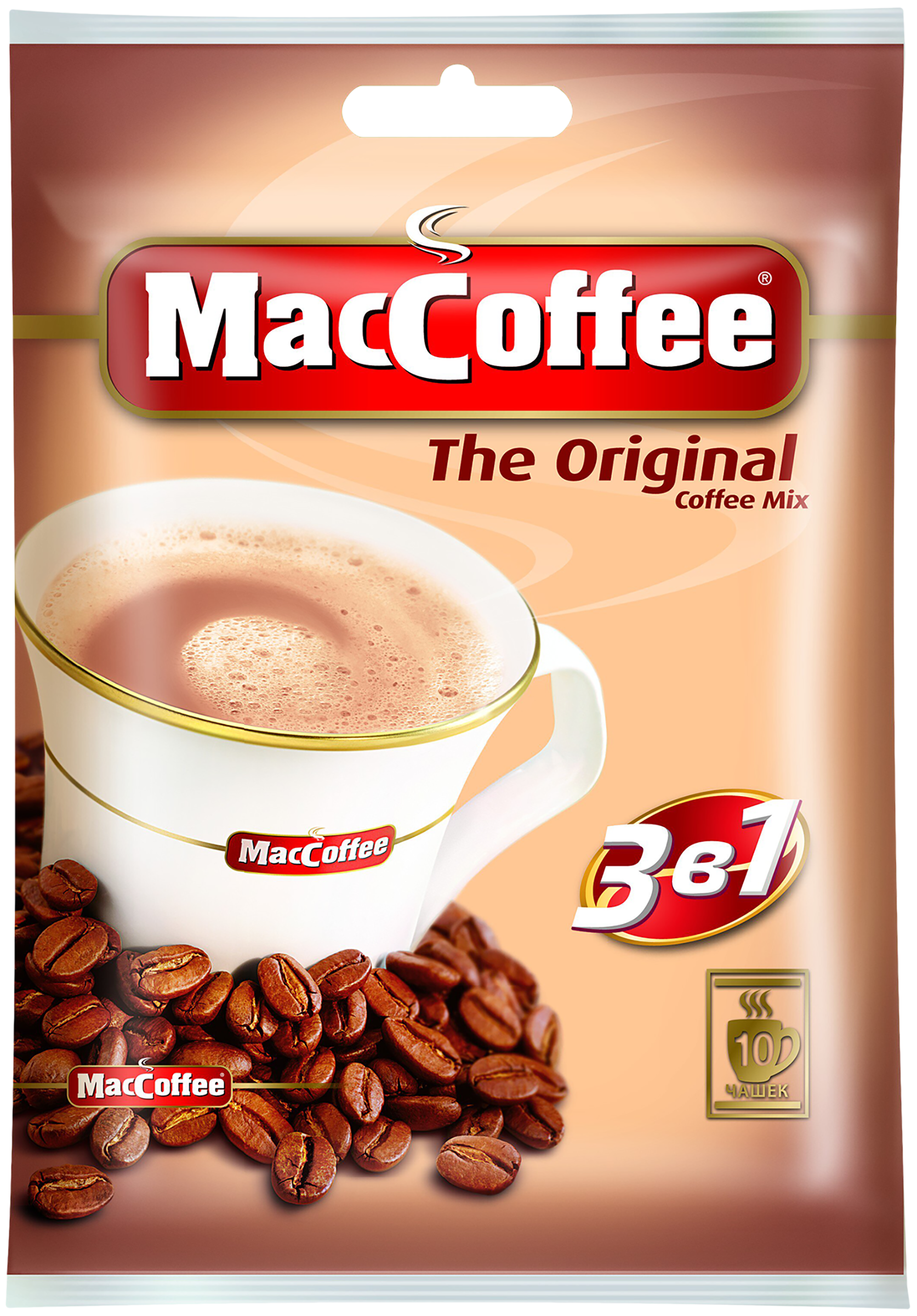 Изображение товара Кофейный растворимый напиток MACCOFFEE Original 3в1 10 пакетов Изображение товара Кофейный растворимый напиток MACCOFFEE Original 3в1 10 пакетов
