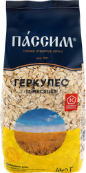 Хлопья овсяные PASSIM Геркулес 12 месяцев, 400г, детальное фото