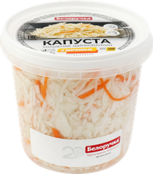 Капуста квашеная БЕЛОРУЧКА с морковью, 1000г, изображение
