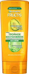 Бальзам-ополаскиватель для поврежденных и ослабленных волос FRUCTIS Тройное восстановление, укрепляющий, 200мл, фото