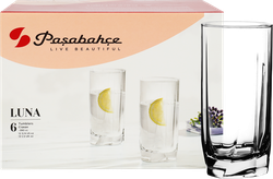 Изображение товара Набор стаканов PASABAHCE Luna высокие 375мл Арт. 42358, 6шт
