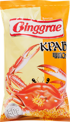 Чипсы хрустящие БИНГРЭ Краб, 50г, детальное фото