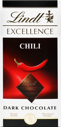 Шоколад темный LINDT Excellence Чили, 100г, крупный план