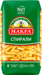 Макароны MAKFA Спирали высший сорт, 450г, фото