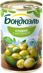 Оливки с косточкой БОНДЮЭЛЬ, 314мл, фотография