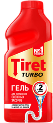 Гель для удаления засоров в канализационных трубах TIRET Turbo, 500мл, изображение