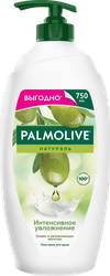 Гель для душа PALMOLIVE Натурэль Интенсивное увлажнение Олива и увлажняющее молочко, 750мл, крупный план