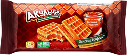 Вафли мягкие АКУЛЬЧЕВ Венские со сгущенкой, 100г, вид