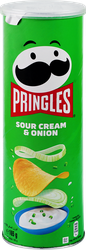 Чипсы картофельные PRINGLES Сметана и лук, 165г, детальное фото