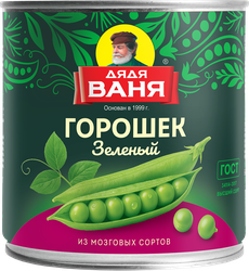 Горошек зеленый ДЯДЯ ВАНЯ консервированный, 400г, фотография